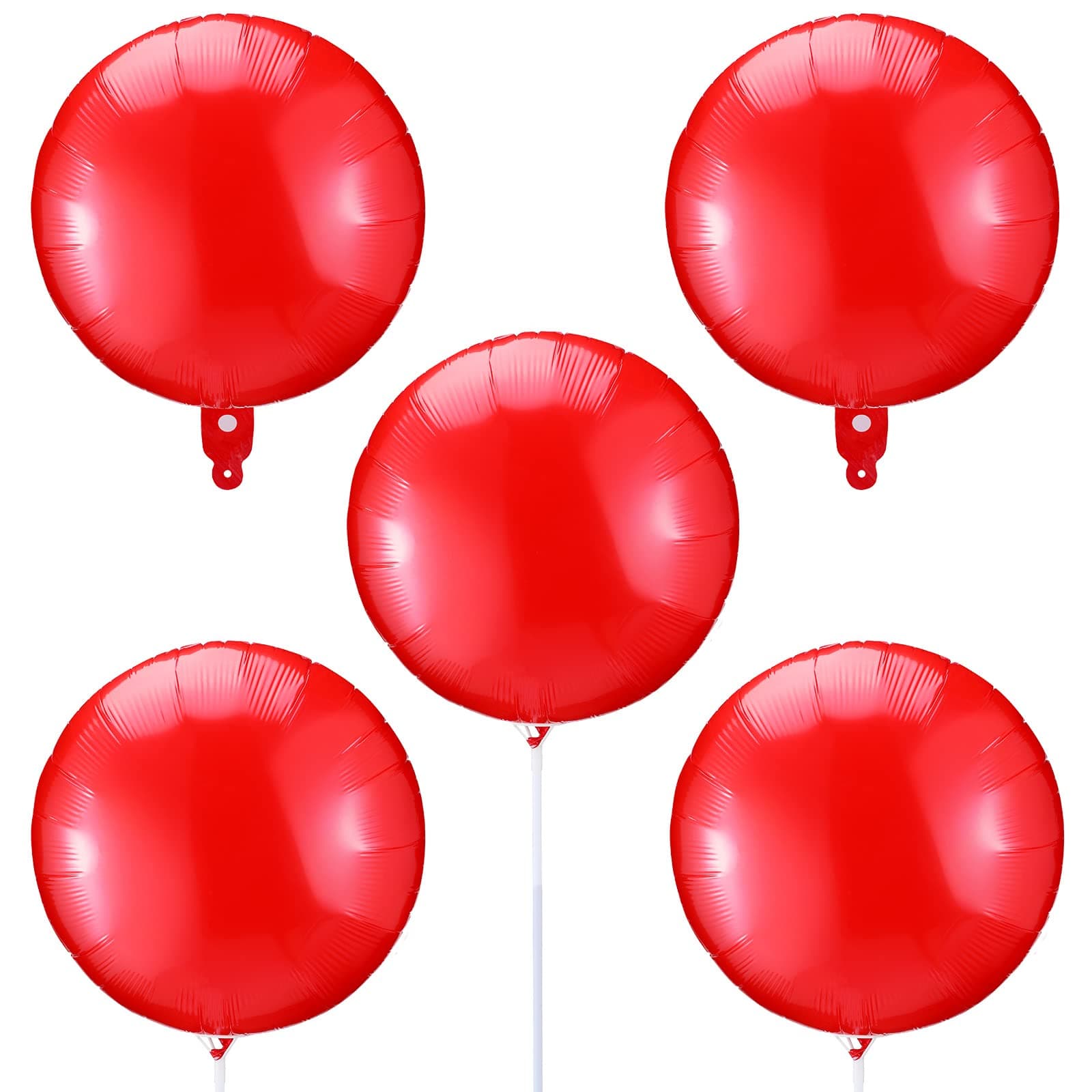 Kathfly 5 Pack Reusable Balloon Kit in Red Color with Removable Clip and Pole It Halloween Prop Balloon for Halloween Decoration