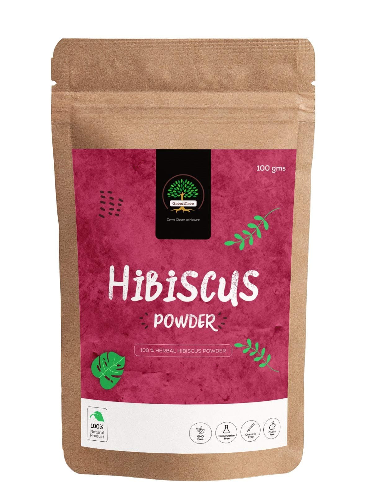 Herbal Hibiscus Powder for Hair and Skin Care (100 Gms)