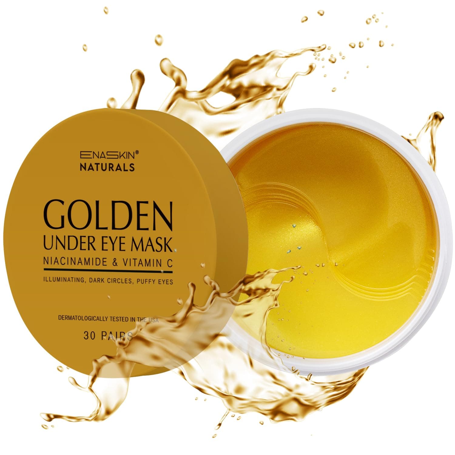 Under Eye Patches Dark Circles Under Eye Masks for Puffiness - 24K Gold Eye Gel Pads Retinol Collagen Hyaluronic Acid Moisturizing & Reducing Wrinkles (24K Gold)