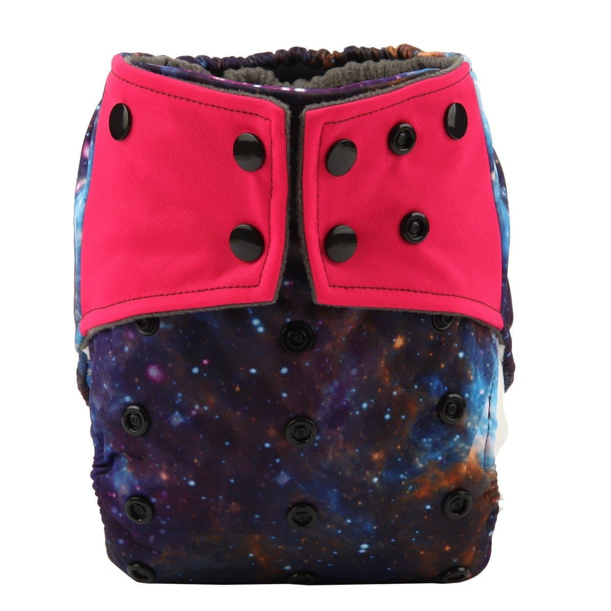 Baby AIll in One Night AIO Cloth Diaper Nappy Sewn in 5 Layer Insert Reusable Washable for Girls (Galaxy)