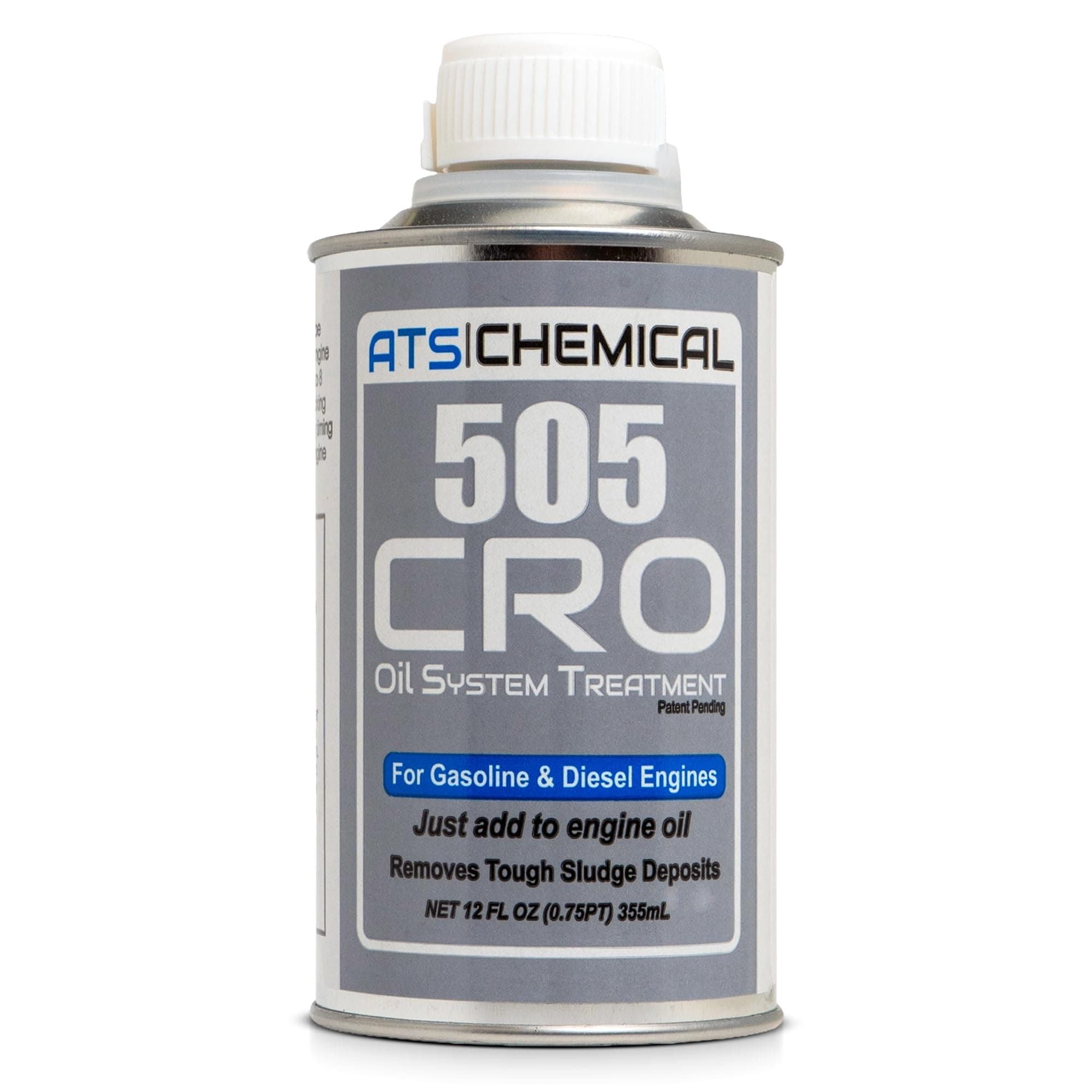 505 CRO Oil System Treatment - 12 oz Engine Oil Additive - Cleans Sludge, Reduces Emissions, Quiet Smooth Idle & Restores Performance in High-Mileage Gas & Diesel Engines