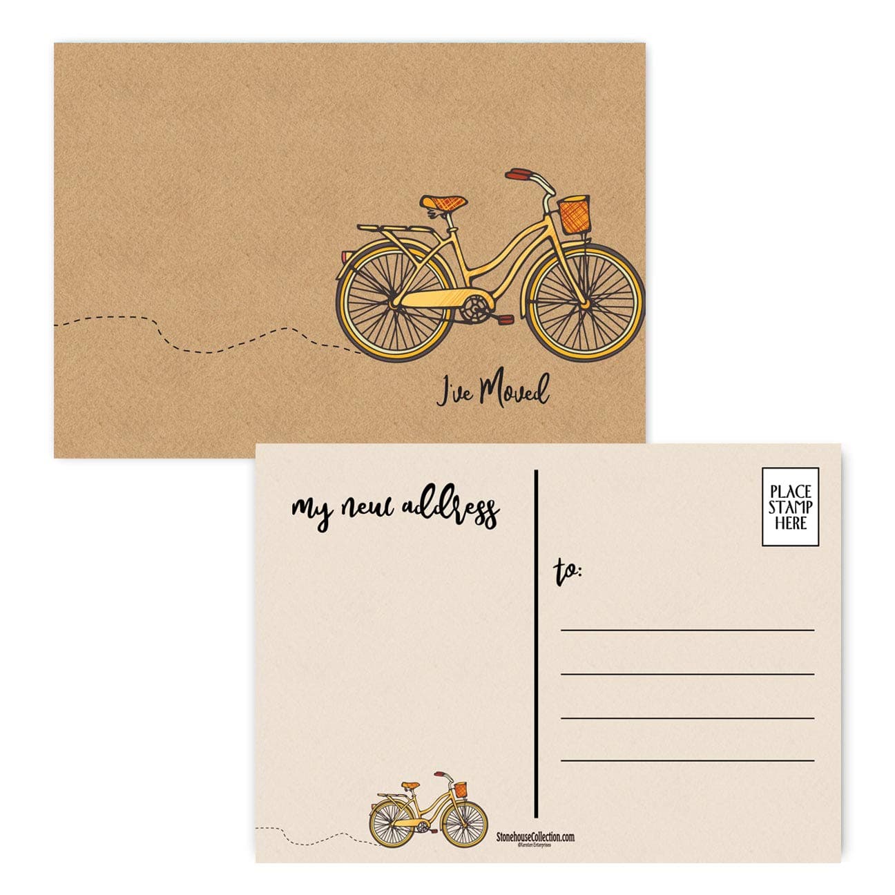 Stonehouse Collection | 40 I've Moved! - Moving Announcement Postcards | 4 x 6 Change of Address Fill in the Blank Cards | Friends & Family Reminder | Made in the USA