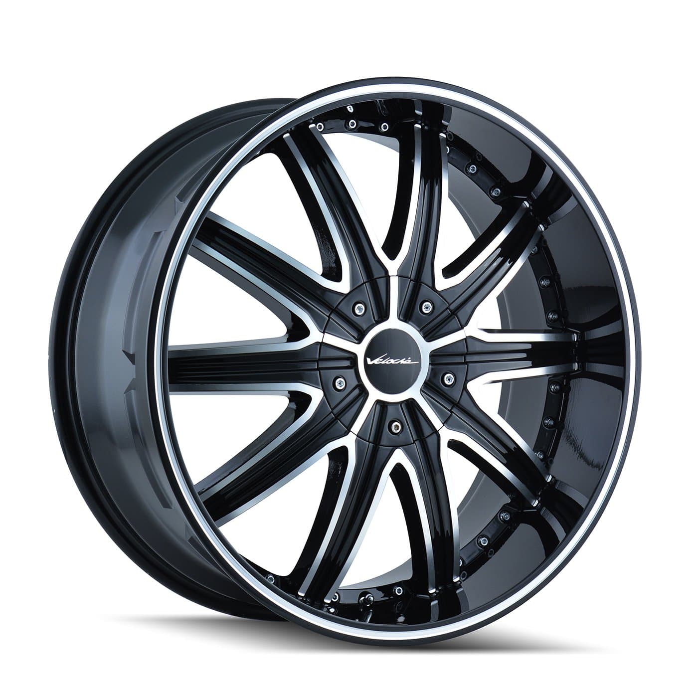 Veloche Tork 995 Black Wheel with Machined Face/Ring (22x9.5"/6x135mm)