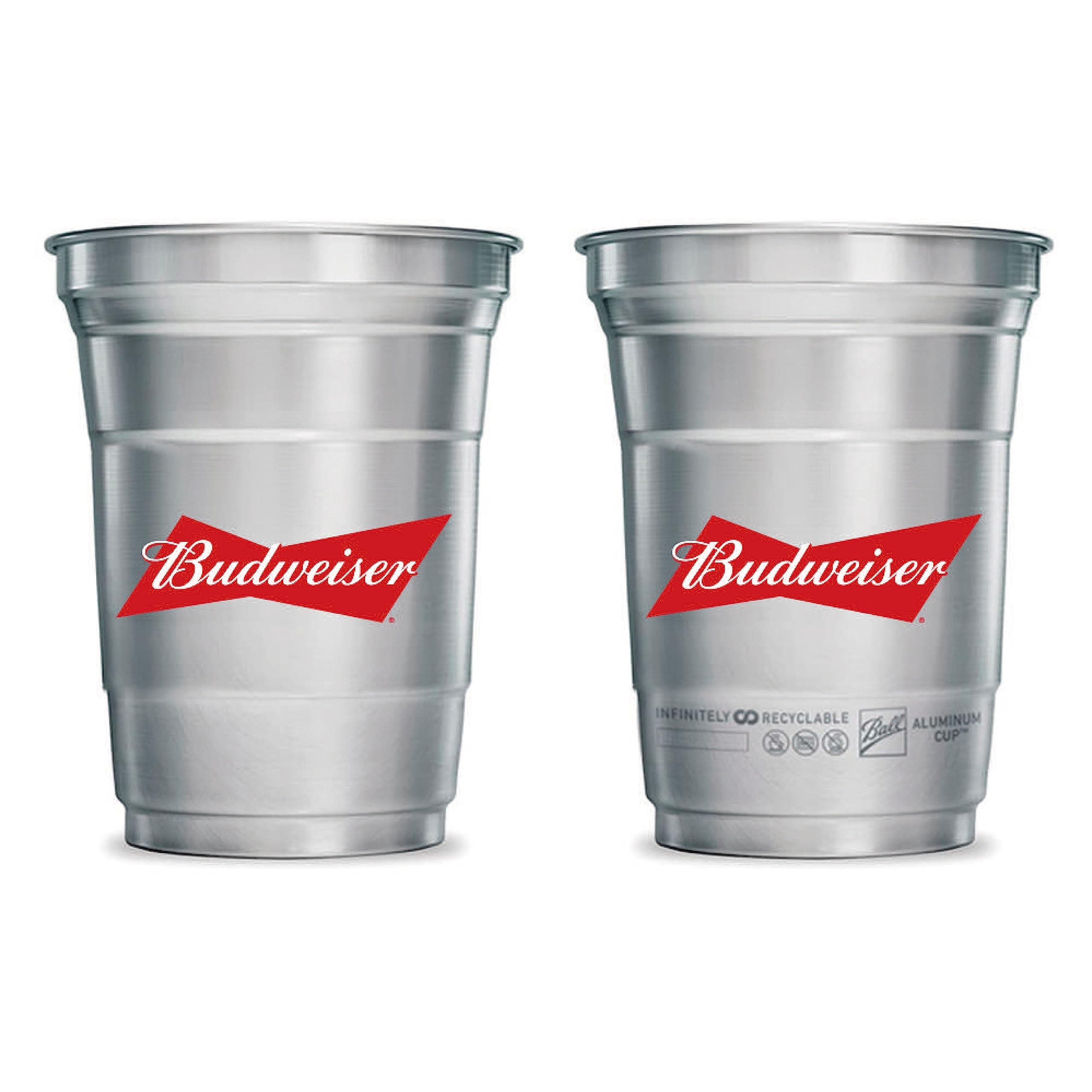 Budweiser Aluminum Cups - Set of 2