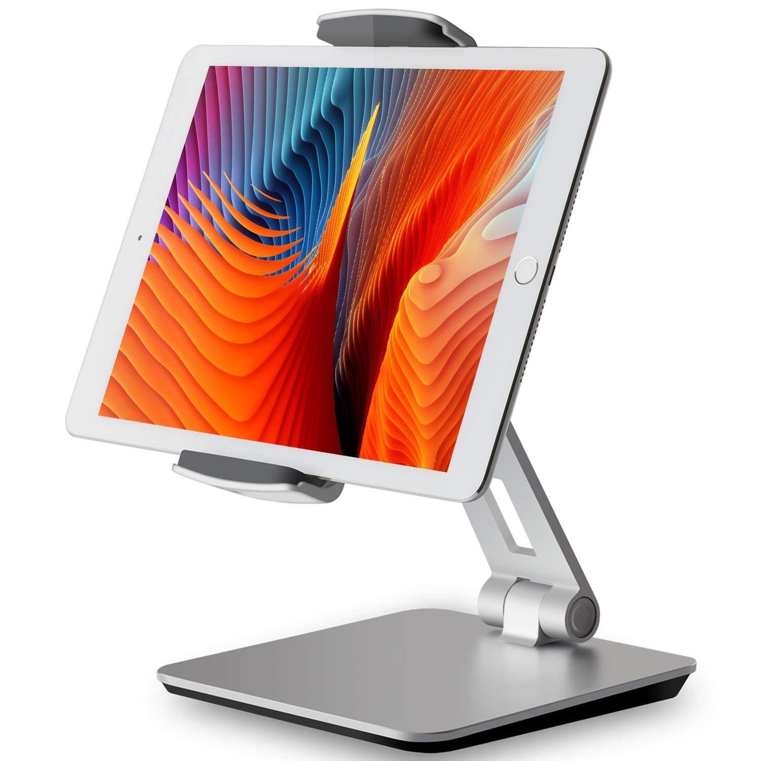 Viozon Stand, Tablet Stands 360° Rotatable Aluminum Alloy Desktop Mount Stand for 7-13inch Tablet,3.5-6.5 inch Cellphone iPad Pro iPadAir iPad Mini Surface and Surface Pro (Silver)…