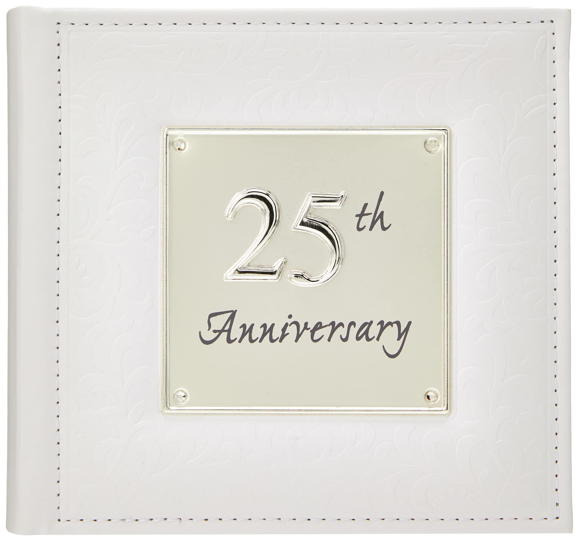 Joe Davies 25th Wedding Anniversary Deluxe Photo Album, White, Size 6x4"