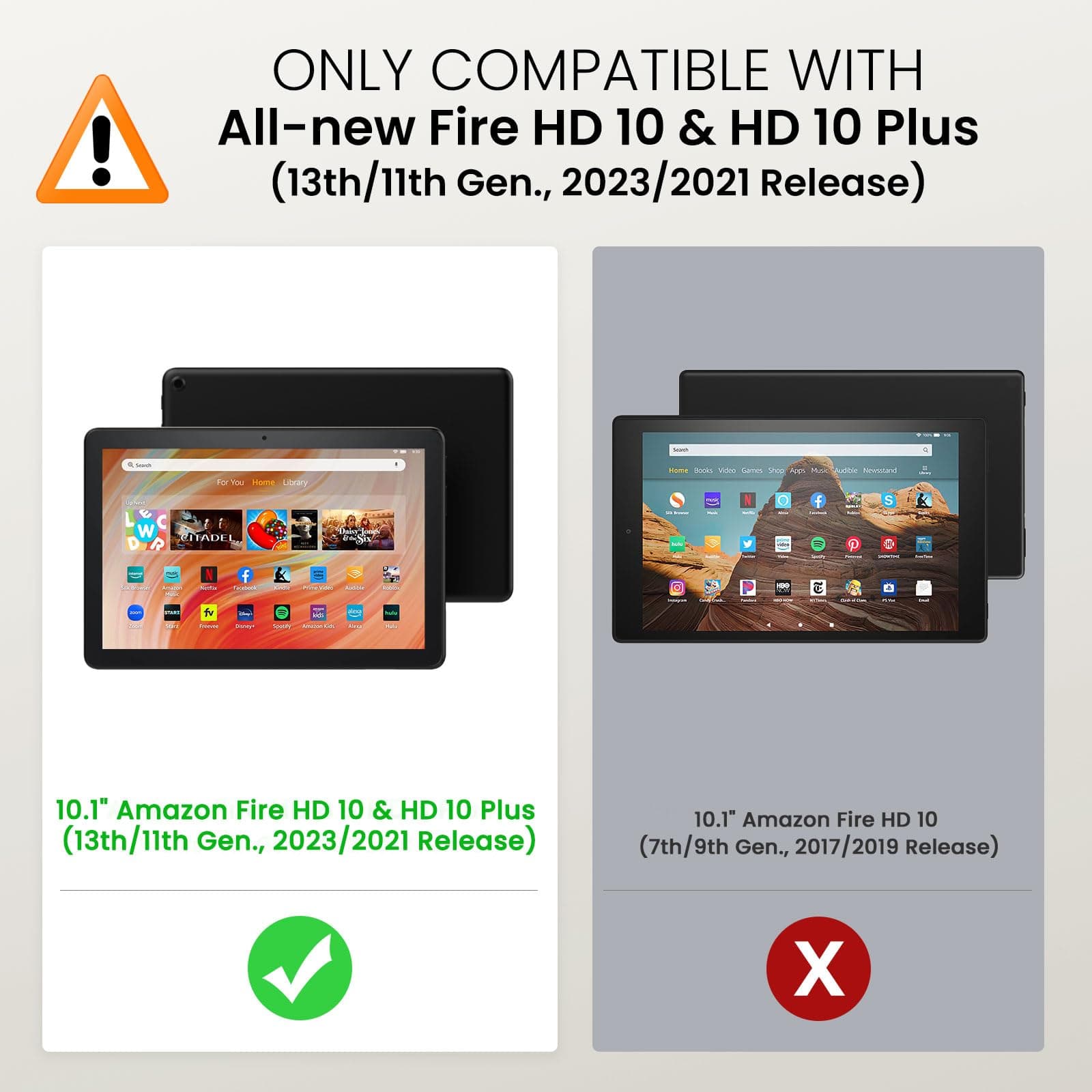 MoKo Case Fits All-New Amazon Kindle Fire HD 10 & 10 Plus Tablet (13th/11th Generation, 2023/2021 Release) 10.1" - Slim Folding Stand Cover with Auto Wake/Sleep, Black