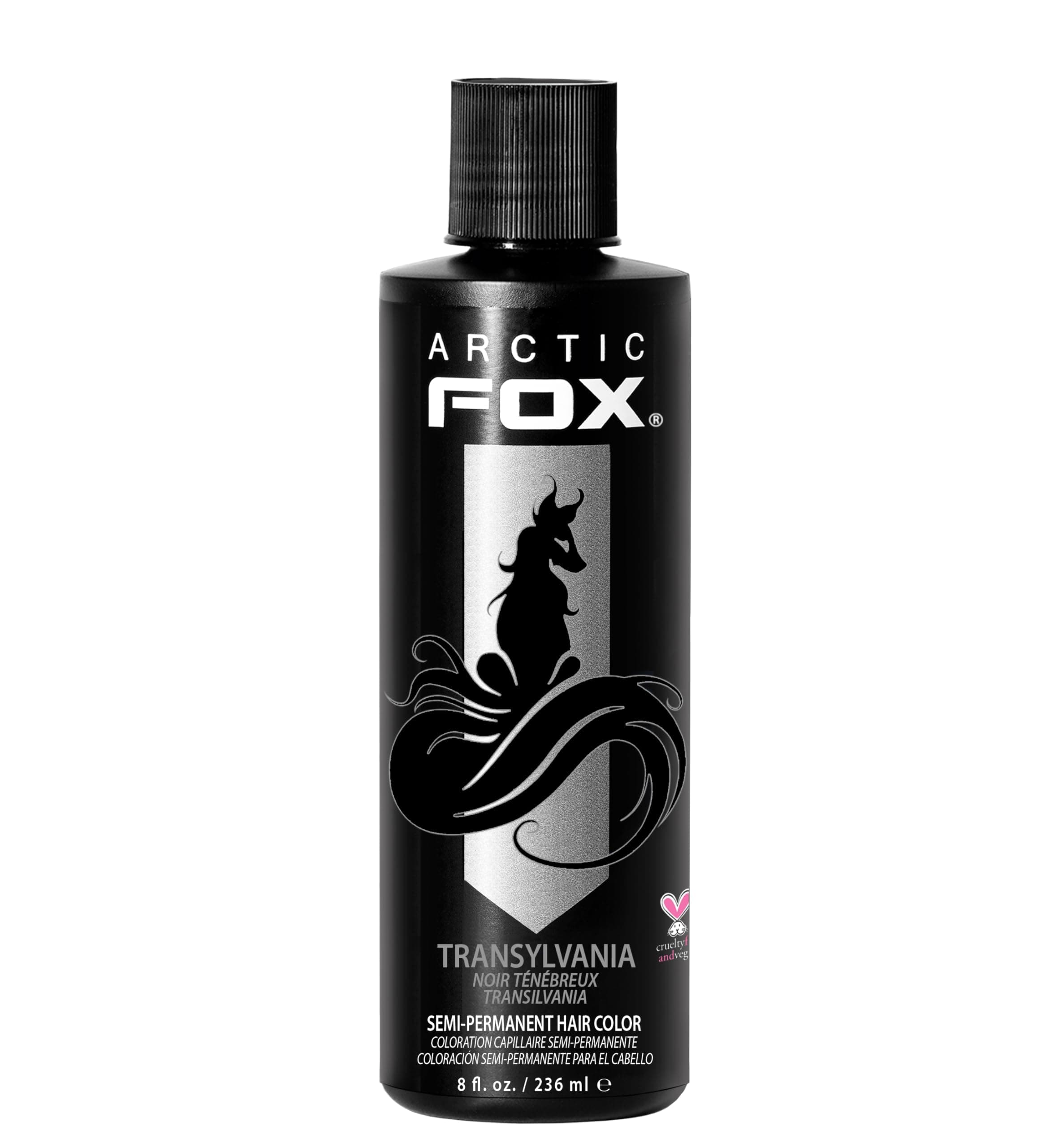 ARCTIC FOX Vegan and Cruelty-Free Semi-Permanent Hair Color Dye (8 Fl Oz, TRANSYLVANIA)
