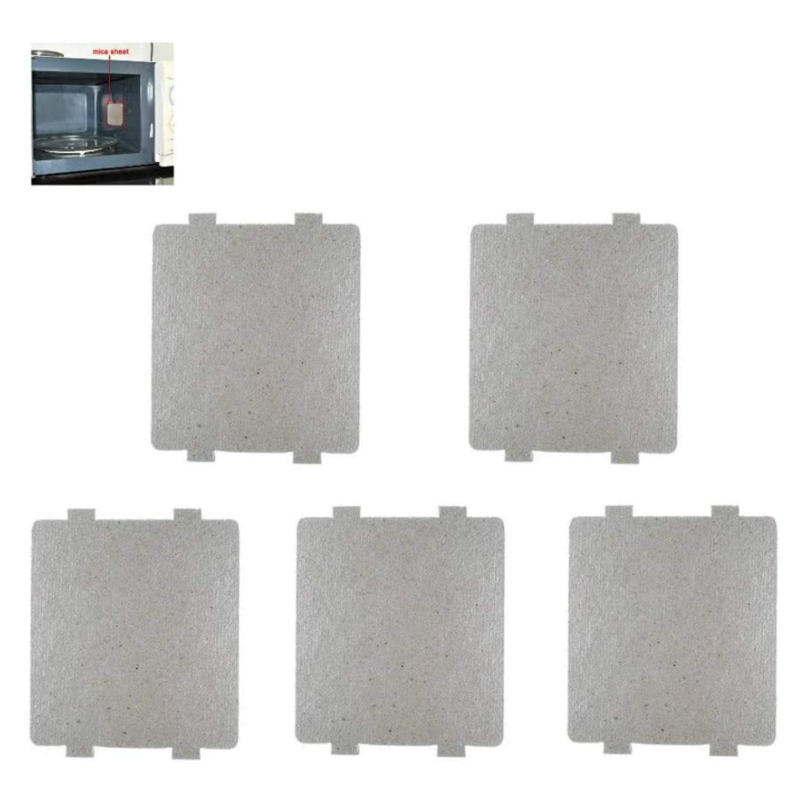 5 PCS Waveguide Cover, Universal Mica Sheet for Microwave Oven, Cut to Size, 108mmX99mm, 5 Pack