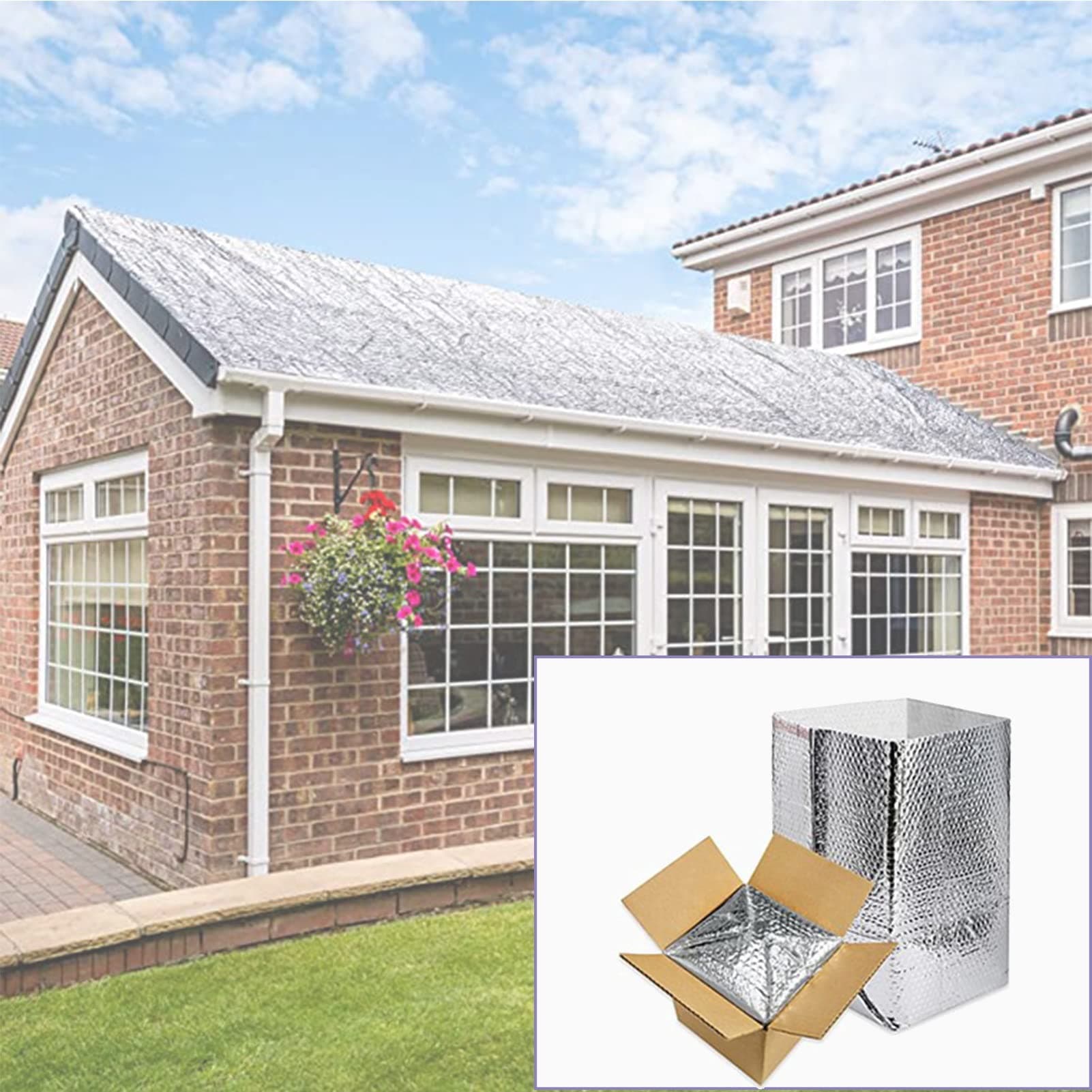 OZYN Self- adhesive Vapour Barrier Double Thermal Insulation 5mm Thickness Aluminum Foil Bubble Insulation Aluminum Foil Width 1m (Size : 1x5m)