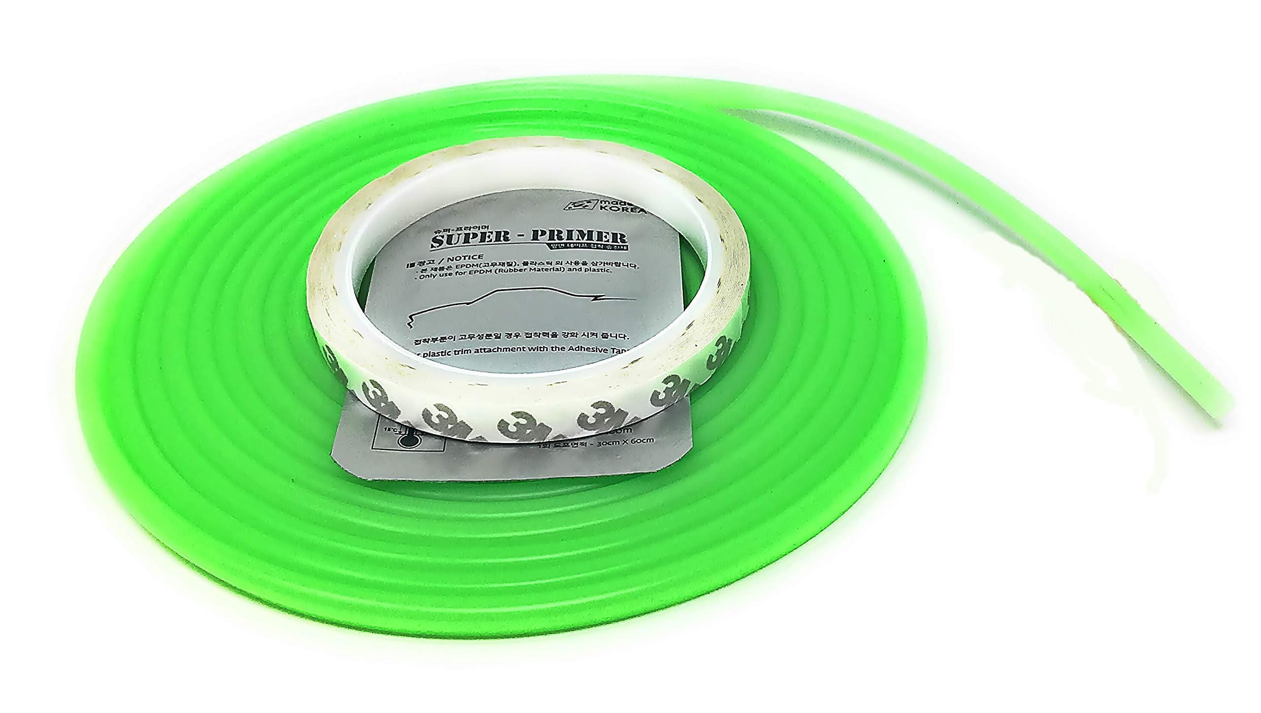 16ft U Shape Car Door Edge Guard Trim Universal Fit Silicone Seal Protector (Neon Green)