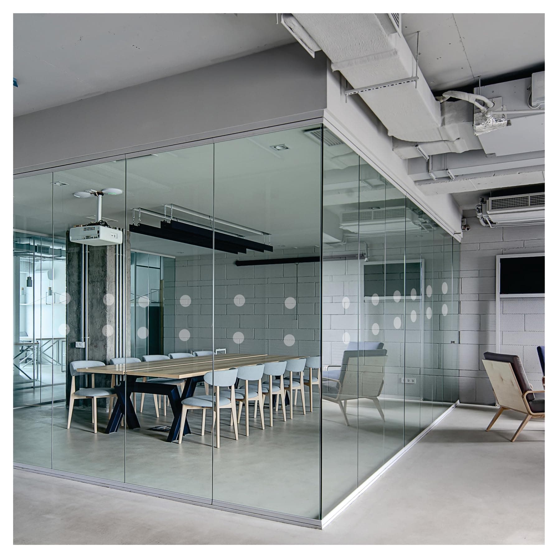 20 Etched Effect Safety Window Stickers for Glass. 2 Inch (50mm) Round Awareness Decals. Use on Patio Doors, Panels, Balconies, Showers, Conference Rooms, Partitions. Made in America.