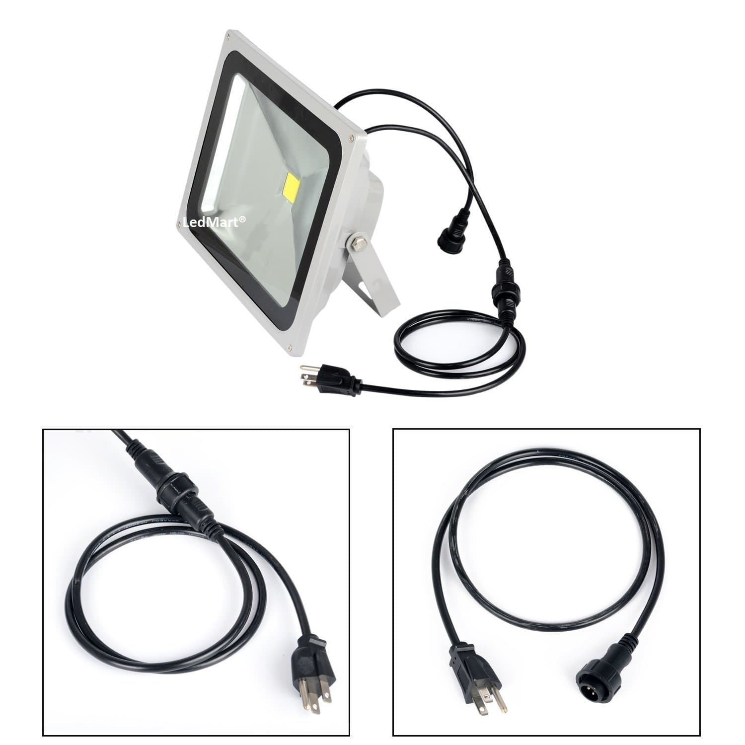 LedMart LED Flood Light, 50W, 5 Piece, White