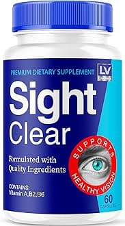 LIVORKA Sight Clear Pills, Sight Clear Support Eye Supplement, SightClear 20/20 Vision Vitamins Reviews Advanced Formula, 60 Capsules for 1 Month