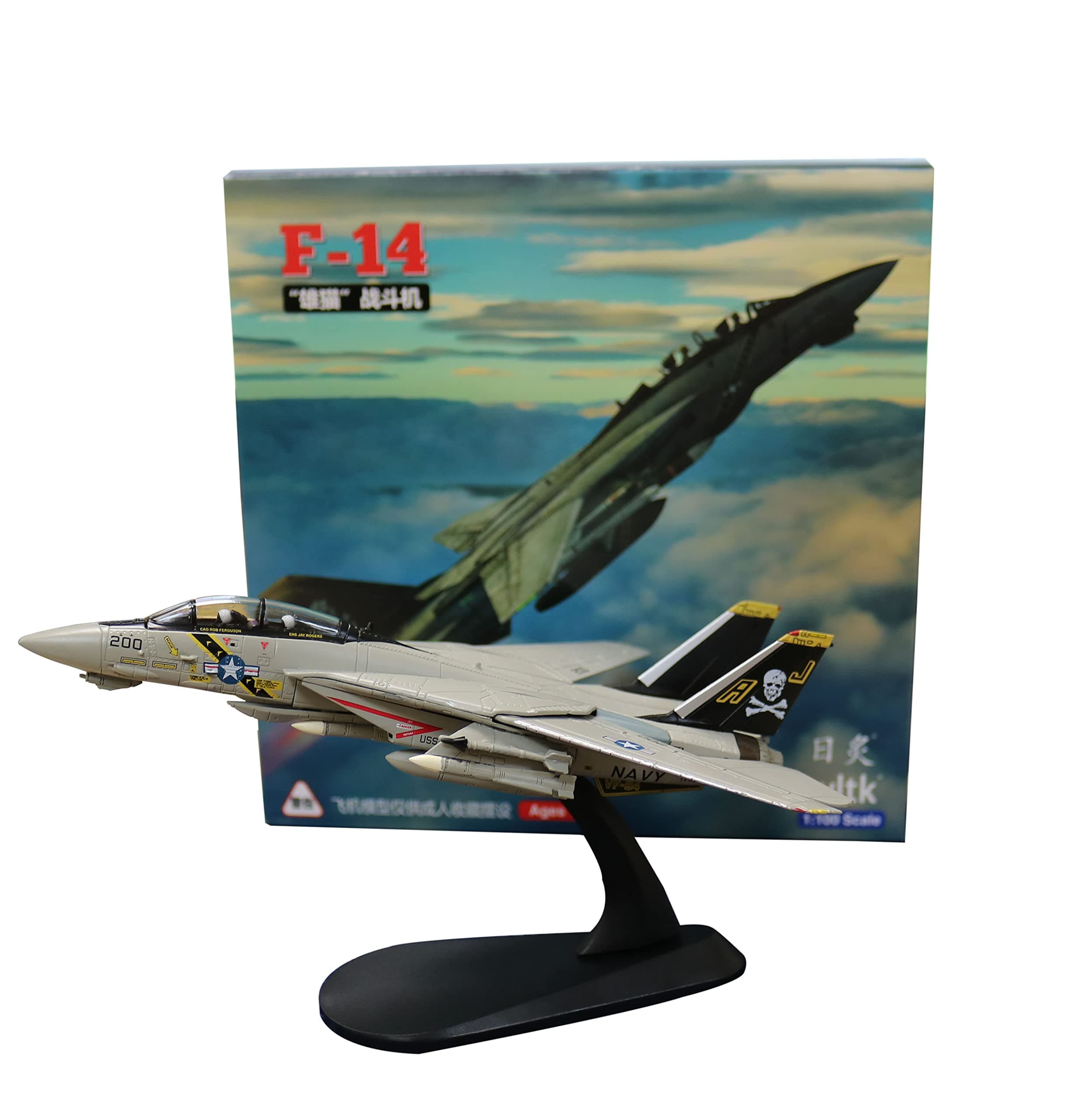 wltk F14 Tomcat 1/100 Diecast Aircraft Model US Navy (F-14A)