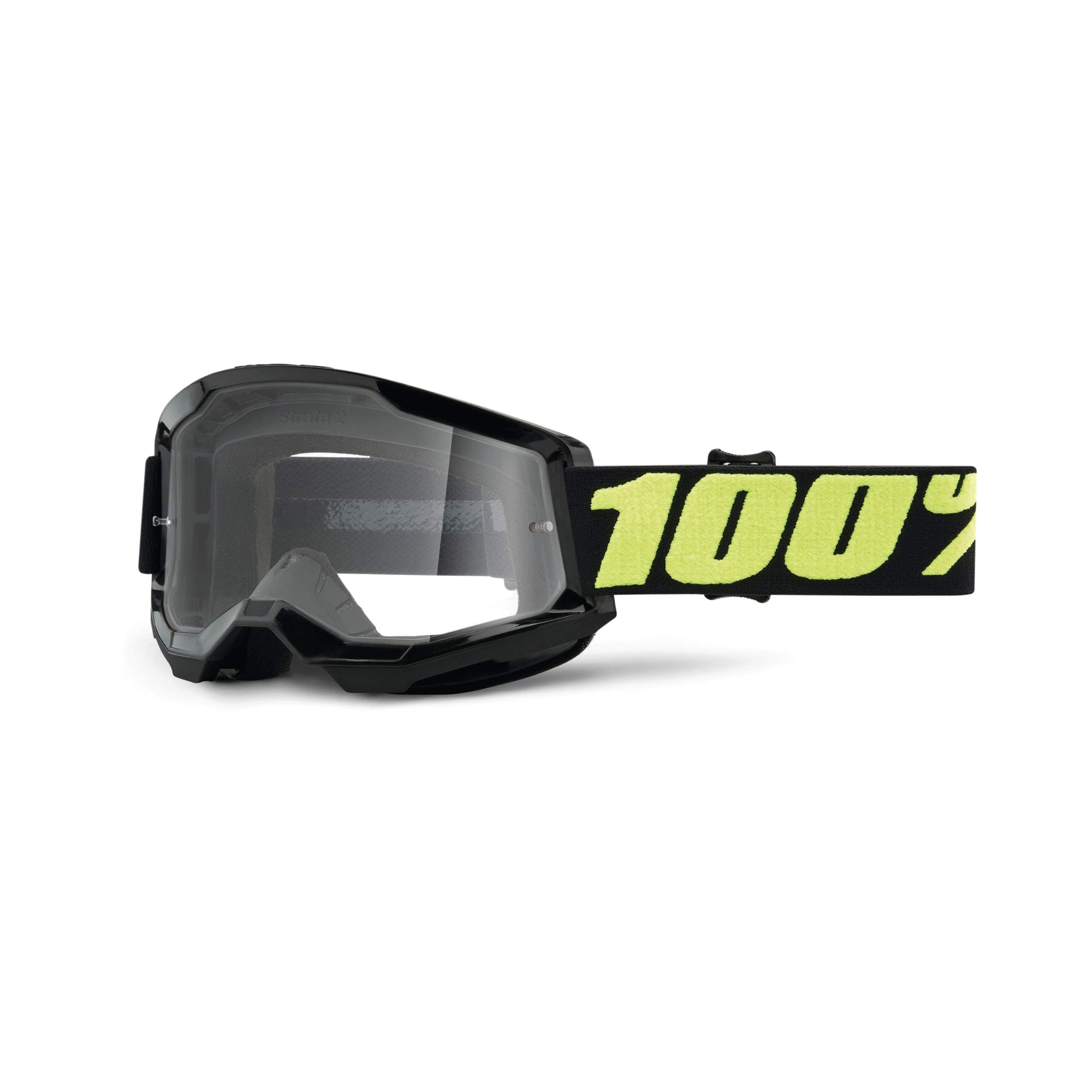 100 Percent Strata Gen 2 MX Goggles One Size Upsol ~ Clear