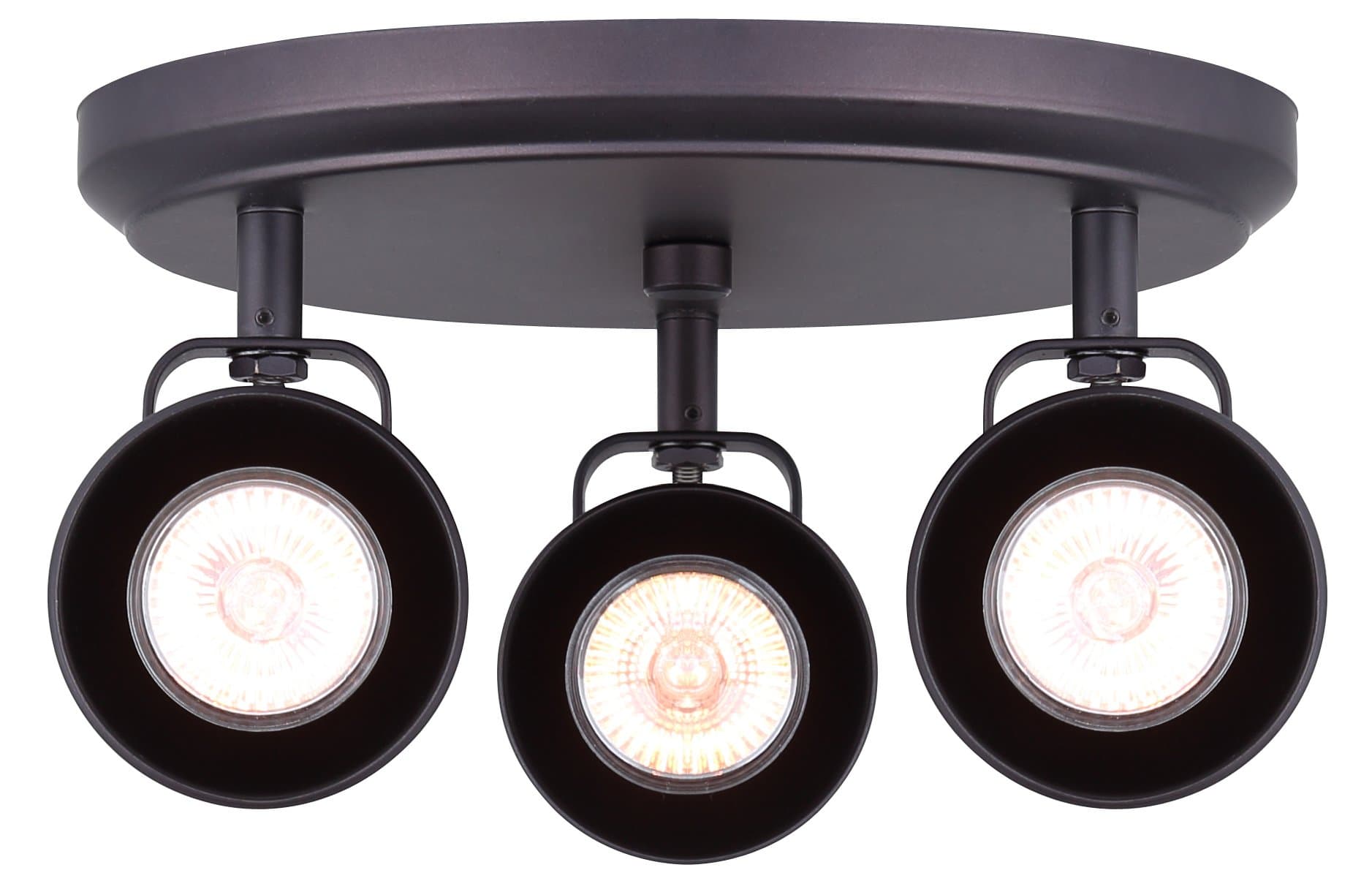 Canarm (3 light/wall light, Oil-Rubbed Bronze) - ICW622A03ORB10 Ltd Polo 3 Light Ceiling/Wall Adjustable Heads, Oil Rubbed Bronze