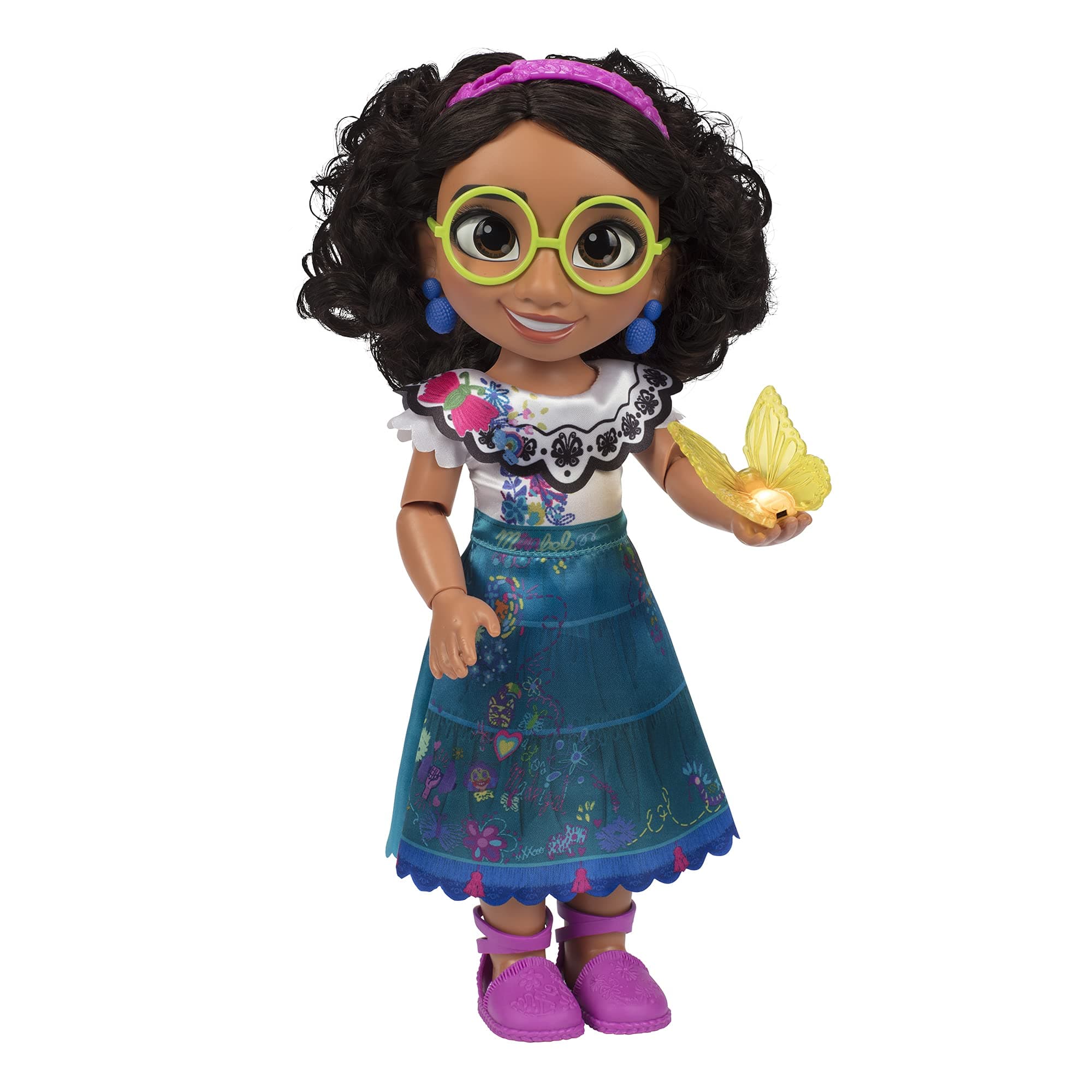 Disney EncantoMirabel Doll Says 15 Phrases, Sings & Glows - Includes Doll, Butterfly & Bracelet