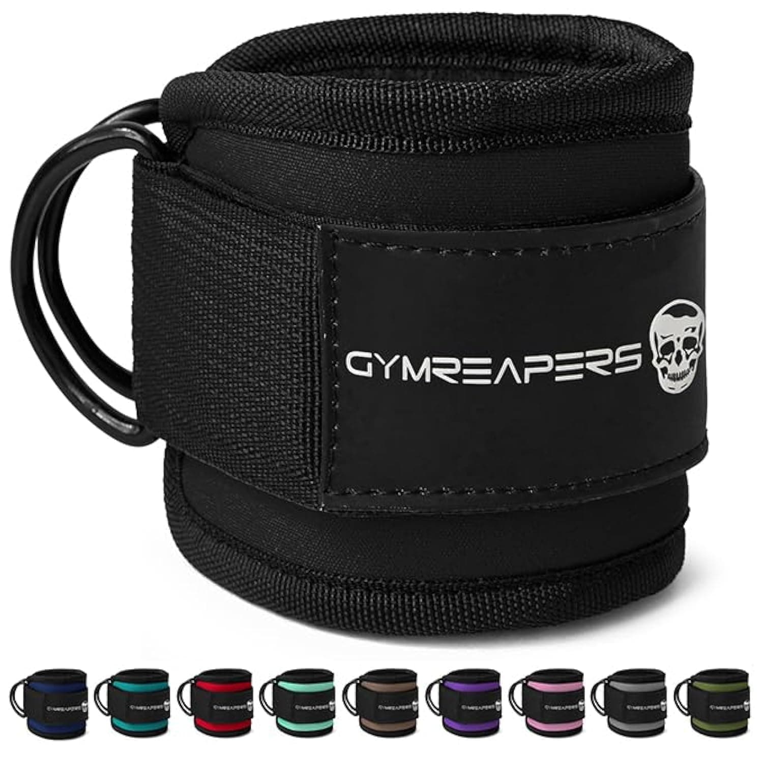 Gymreapers Pair of Ankle Straps for Cable Machine, Glute Exercises, Lower Body Exercises - Adjustable Leg Straps with Neoprene Padding