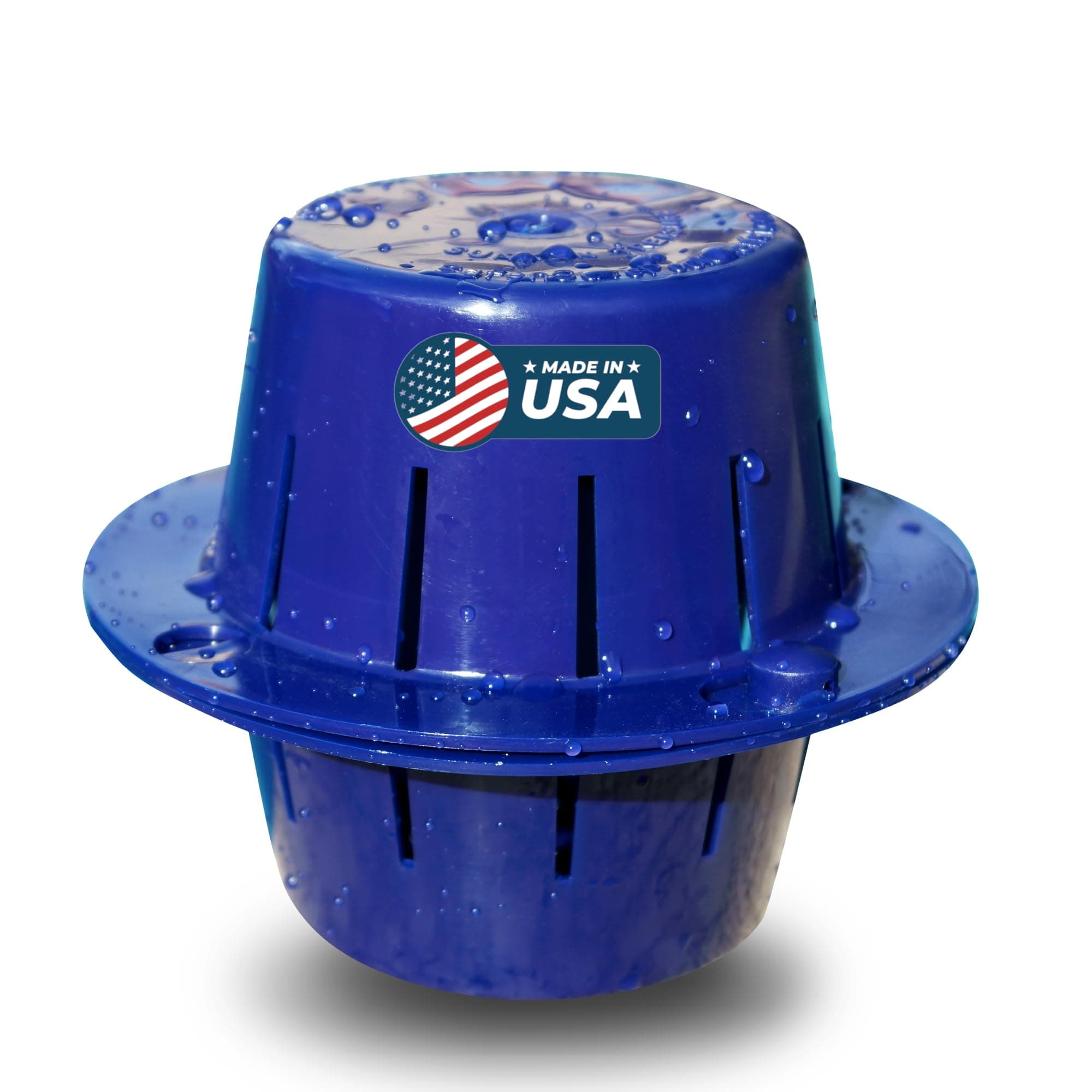 The Original Sinking & Floating Chlorine Dispenser for Pool, Uses Less Chlorine, Less Odor, Sinks, Cleans & Floats Back Up, Replaces Pool Floater, The Sunken Treasure, Dark Blue