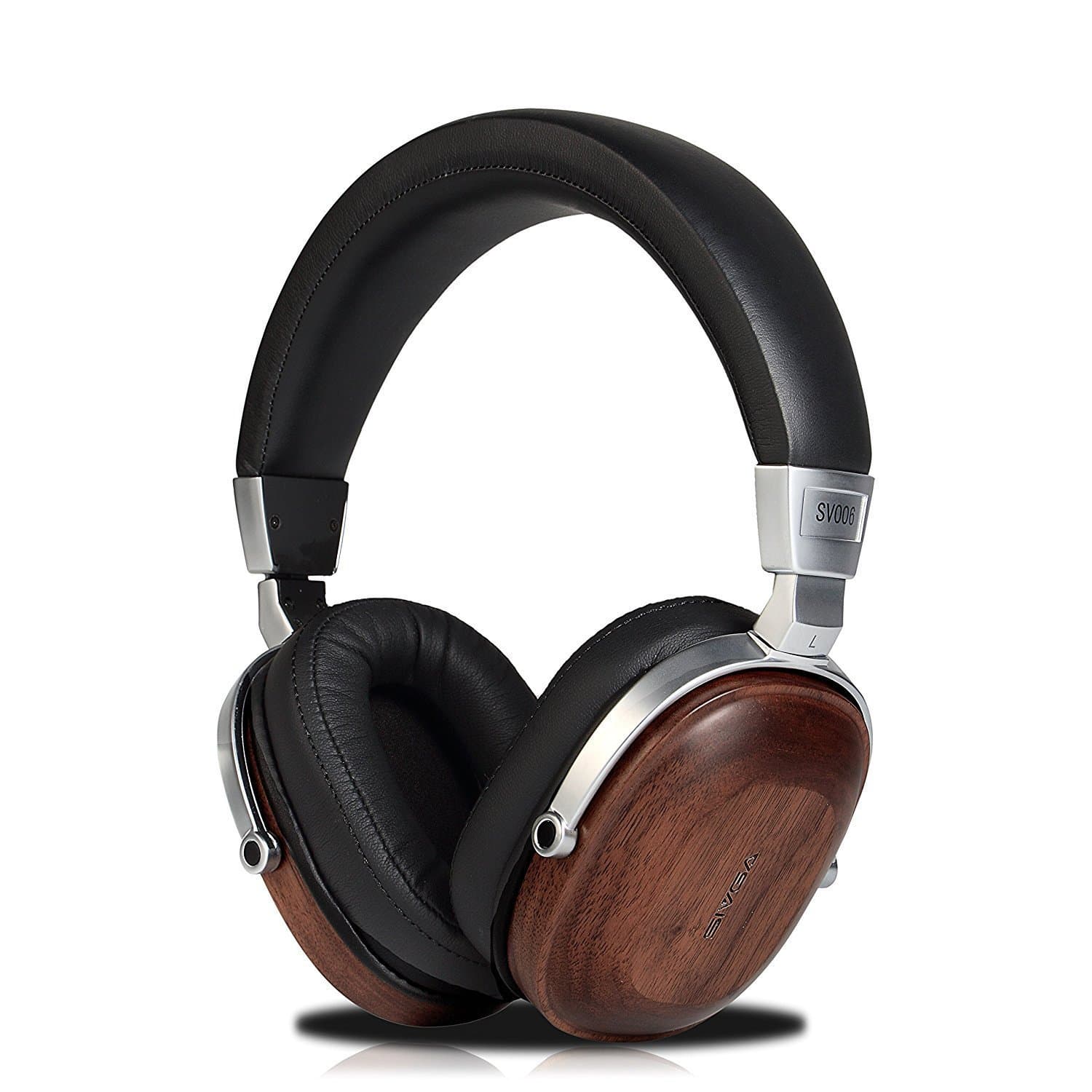 Freegoing SIVGA Over Ear Headphones with in-Line Powerful Bass Music Wired Wooden Headset for Smart Phone,Tablets,Desktop