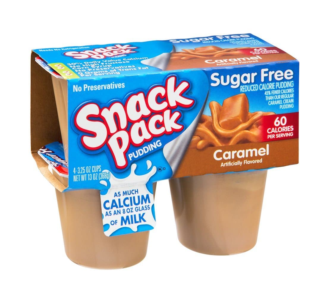 Snack Pack Sugar Free Caramel Pudding Cups - 4 Cups