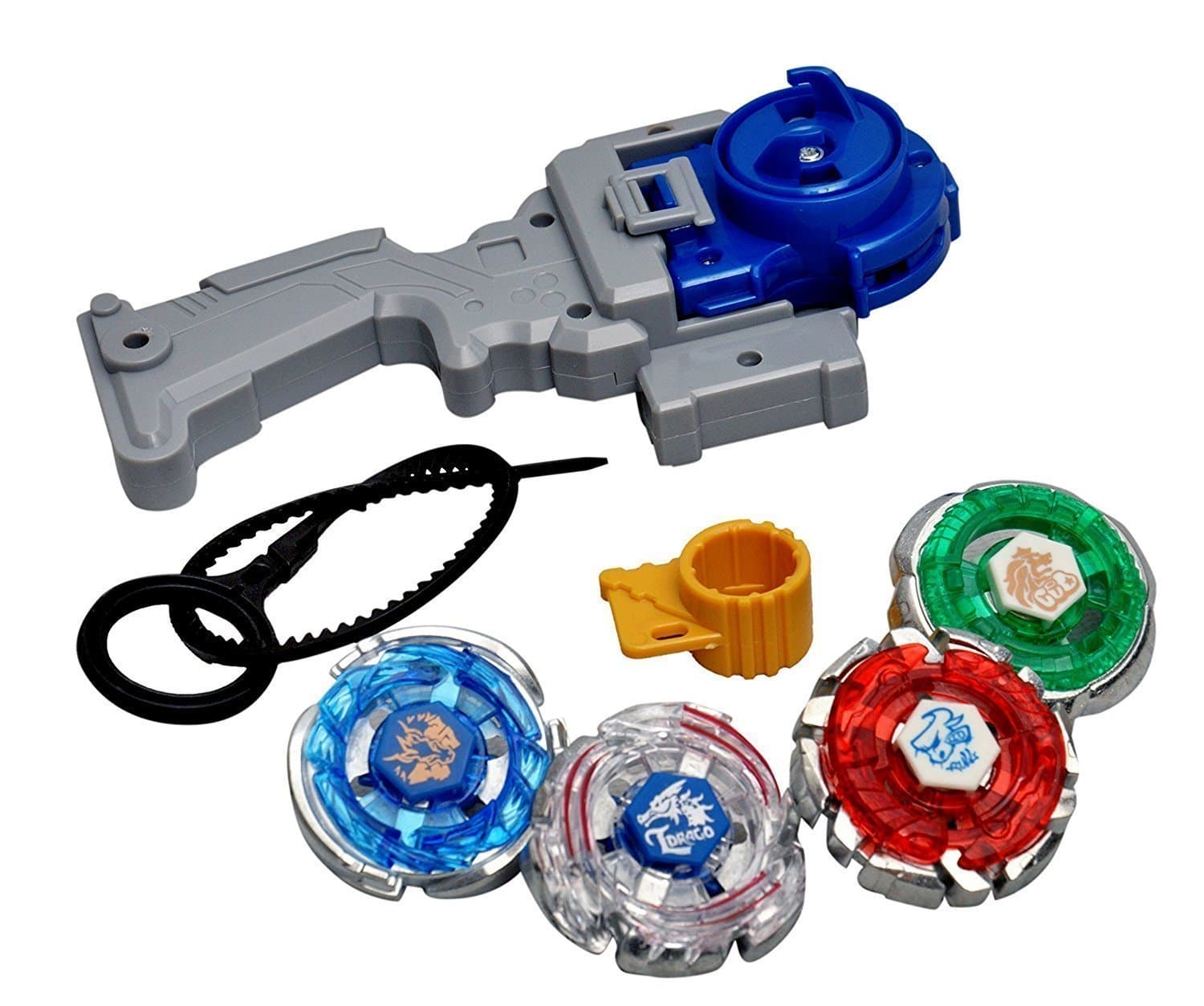 Stager 4 in 1 Beyblades Metal Fighter Fury with Metal Fight Ring and Handle Launcher - Multi Color