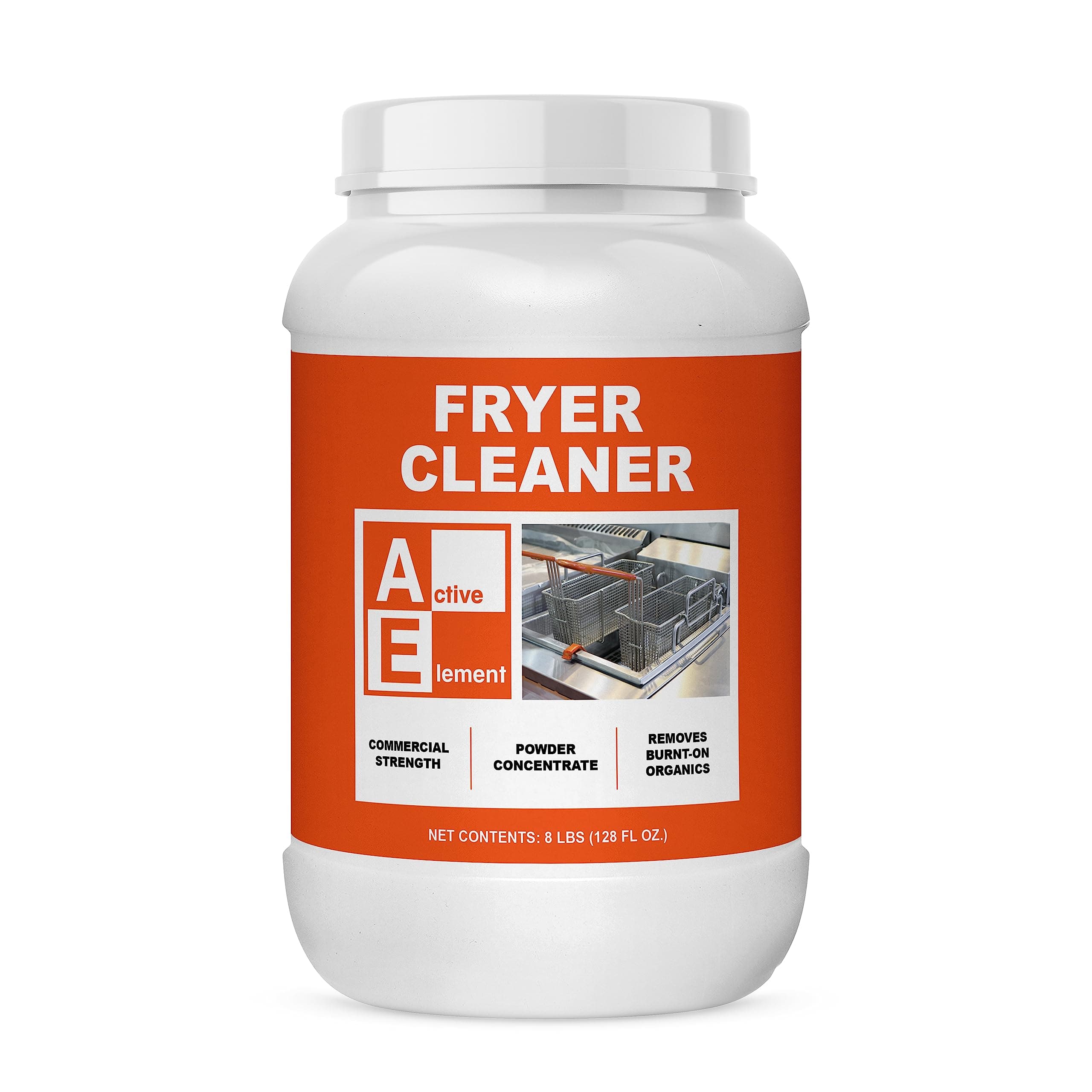 Fryer Cleaner - 8-lbs - Fryer Boil Out - Contains 21 Cleanings - Concentrated Powder - Commercial Strength - Removes Burnt On Organics - Deep Fryer Cleaner