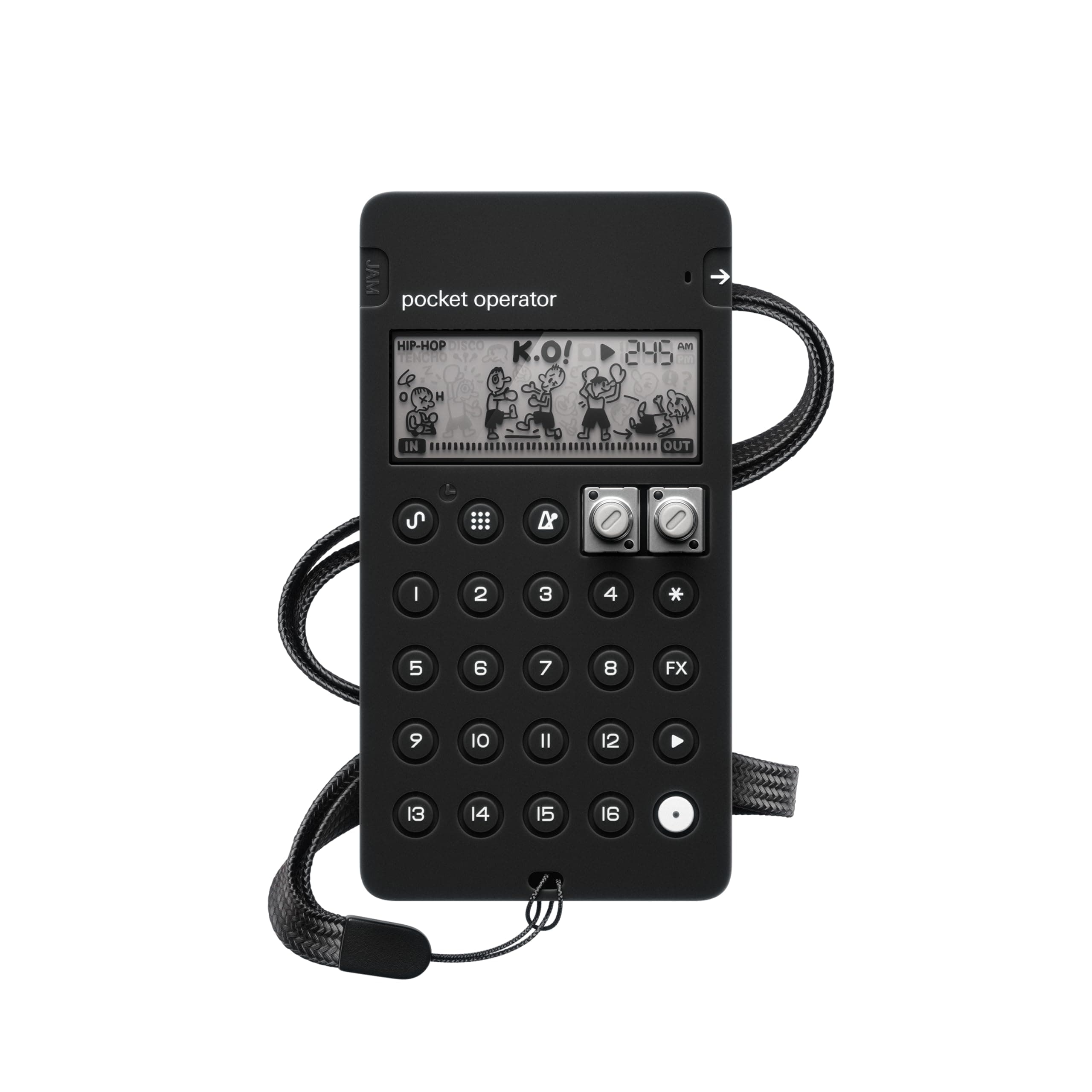 teenage engineering CA-X silicon pro-case for pocket operators with built-in battery protection and anti-slip feet (black)