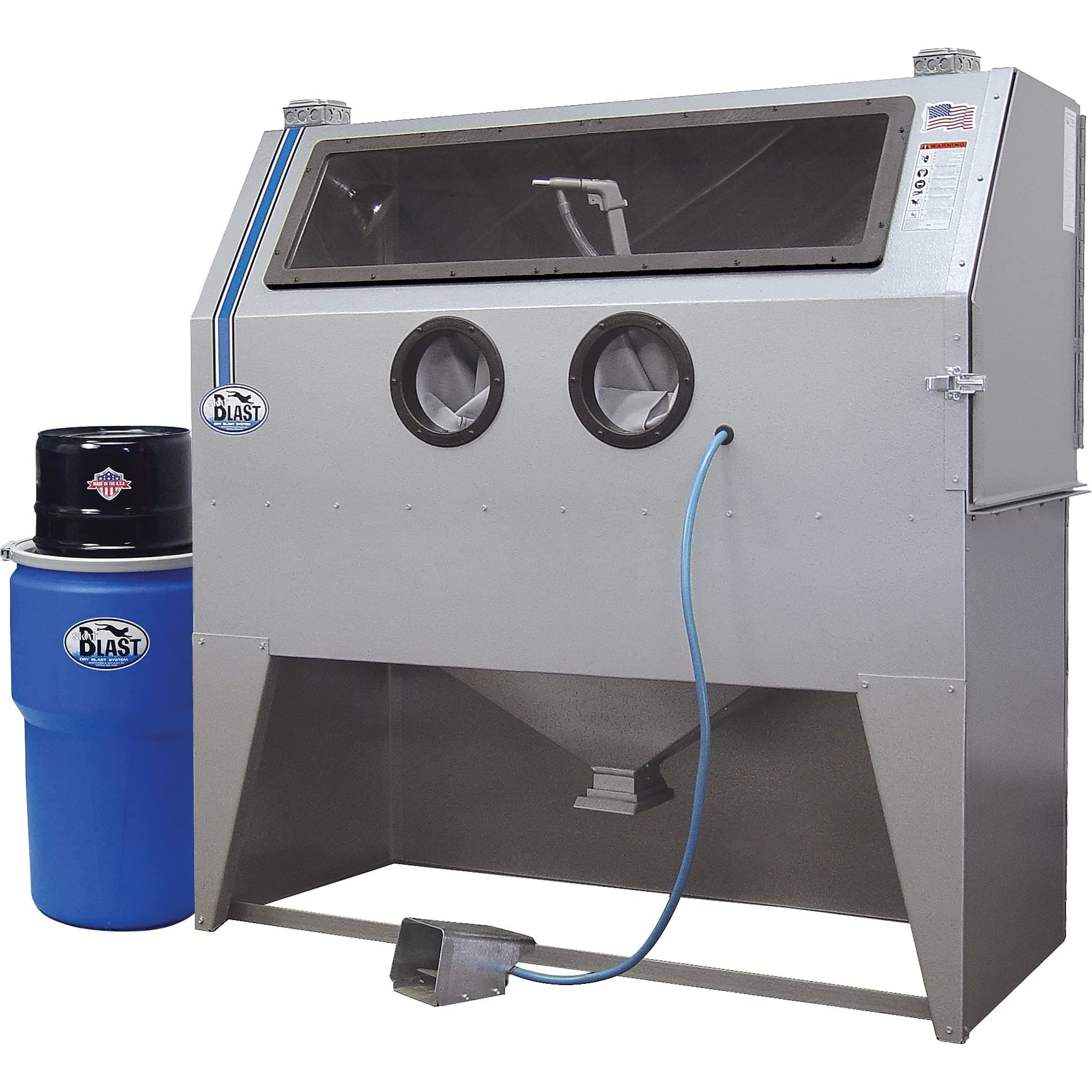 TP Tools® USA 2858 Skat Blast Sandblast Sandblasting Cabinet with HEPA Vacuum, 58"W x 28"D x 28"H Work Area, Made in USA