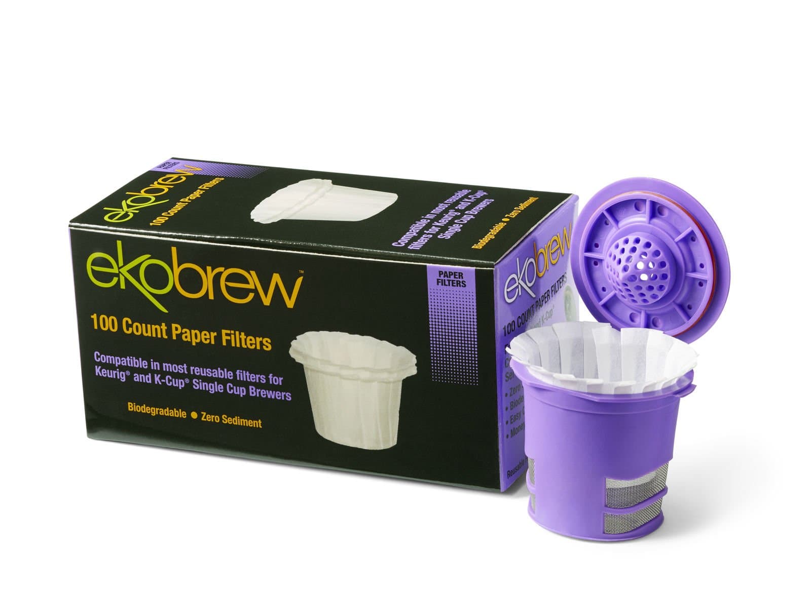 100 Count Paper Filter, Compatible In Most Reusable Filters for Keurig and K-Cup - White