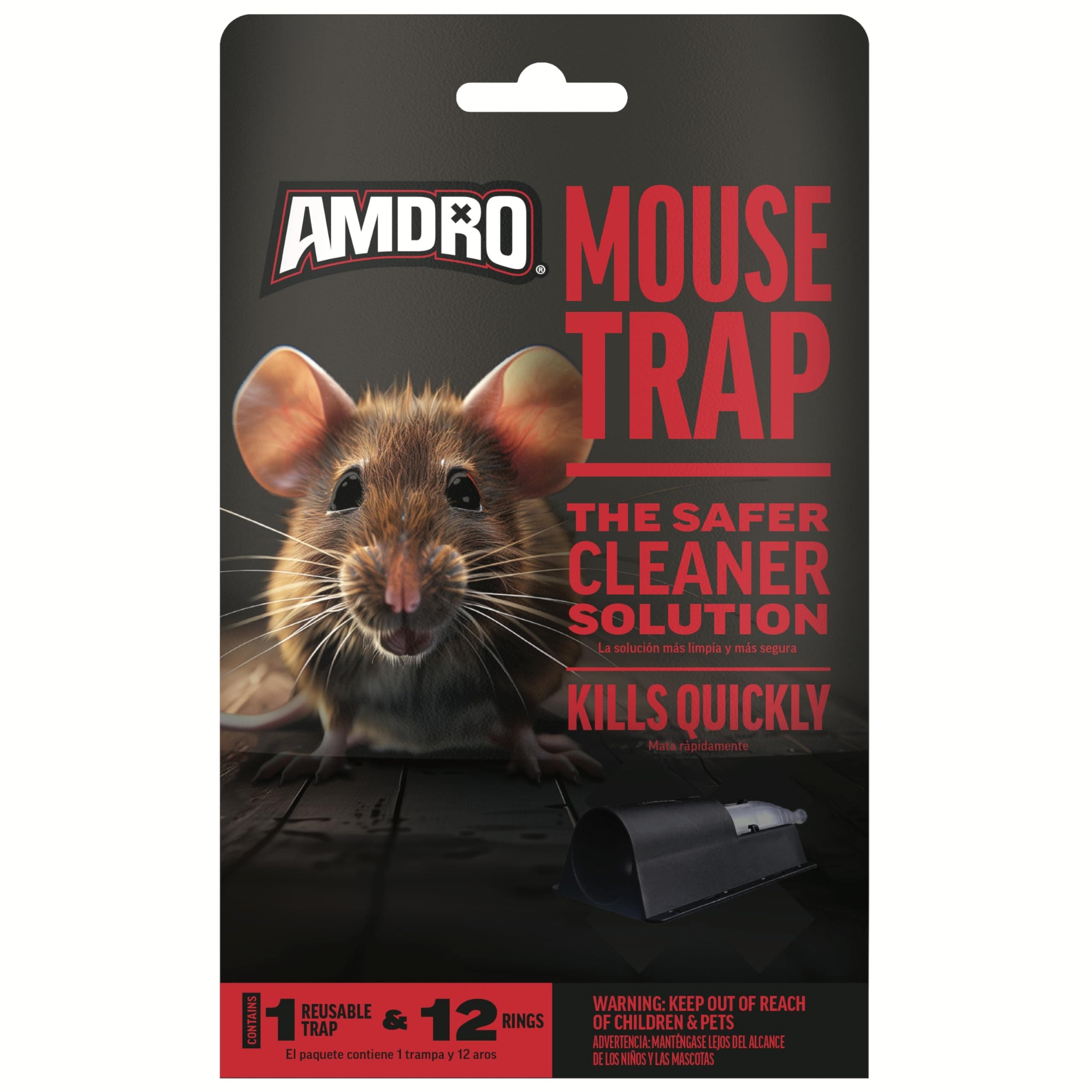 B07L4B3B38 Mouse Trap Reusable, Kills 12 Mice, Plum