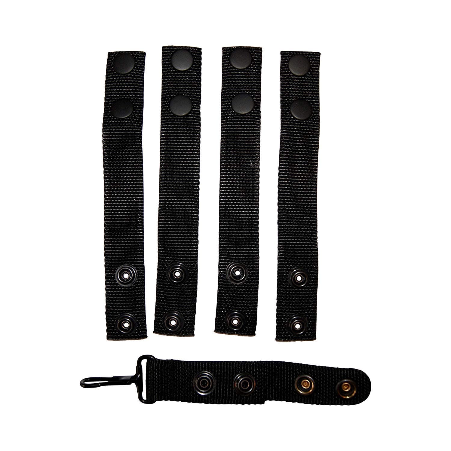 4 Pack Belt Keepers + 1 Keeper With Metal Key Clip For 2-2.25" Duty Belt (1 Pack)