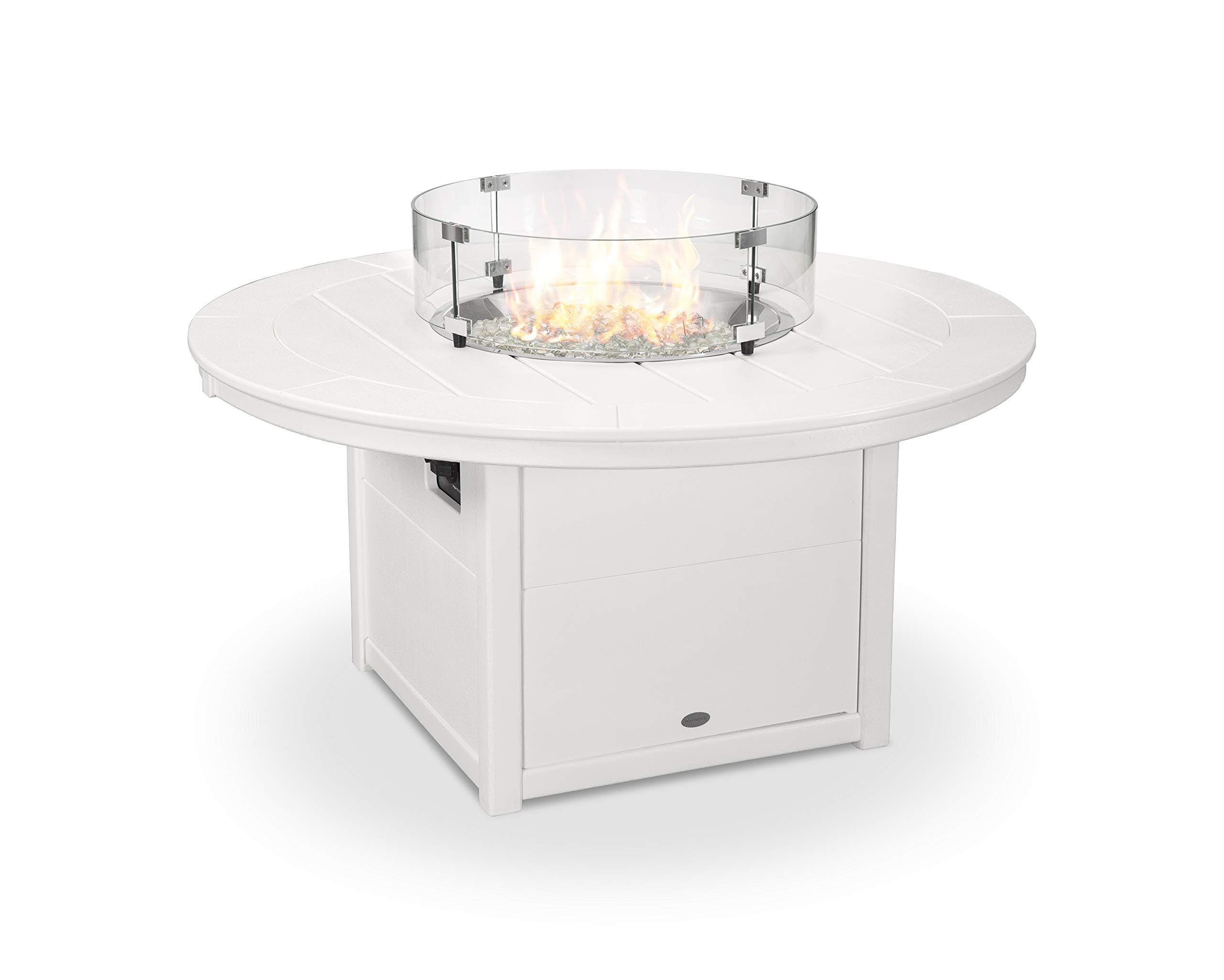 PolywoodRound 48" Fire Pit Table (White)