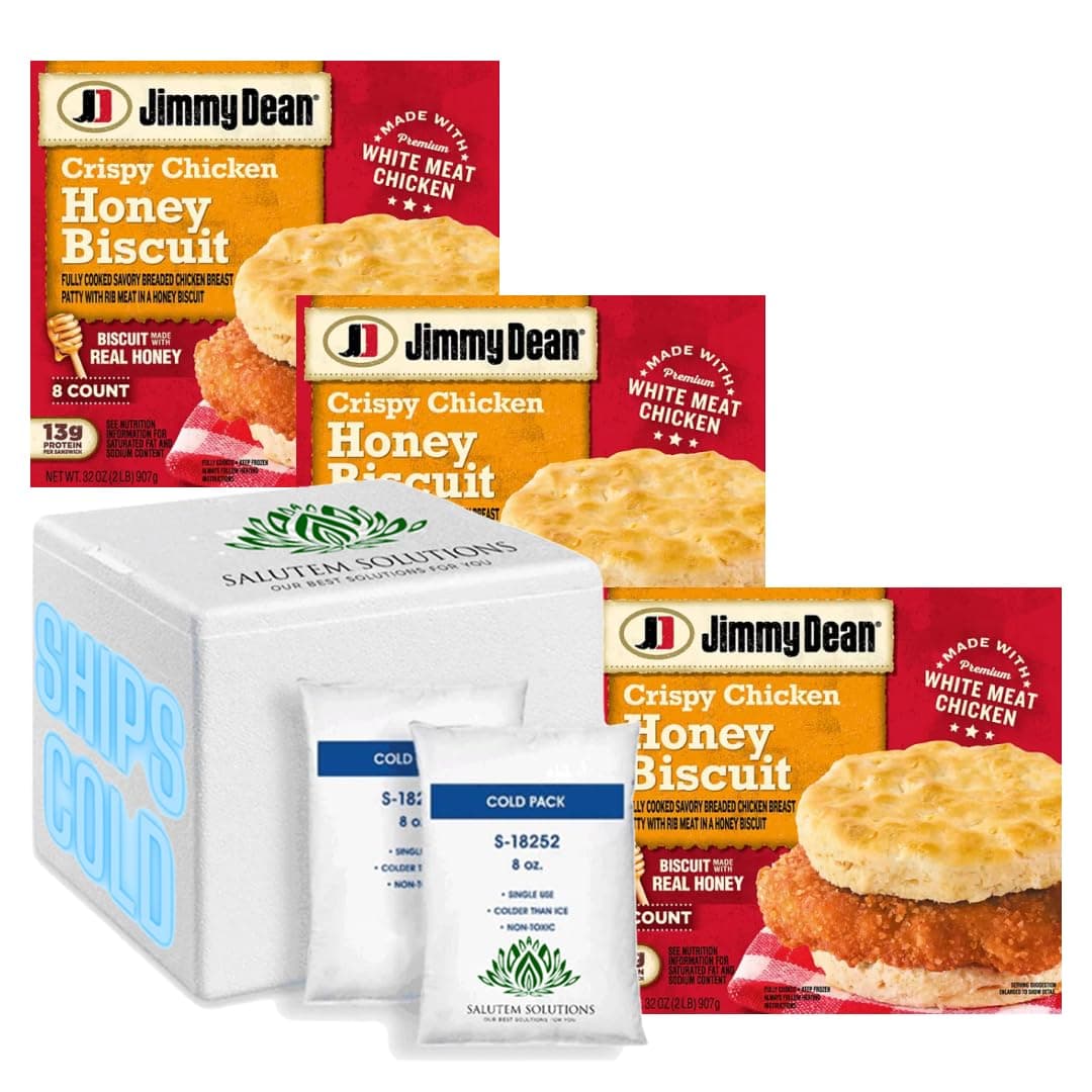 Salutem Vita - Jimmy Dean Crispy Chicken Honey Biscuit (8 ct.) - Pack of 3