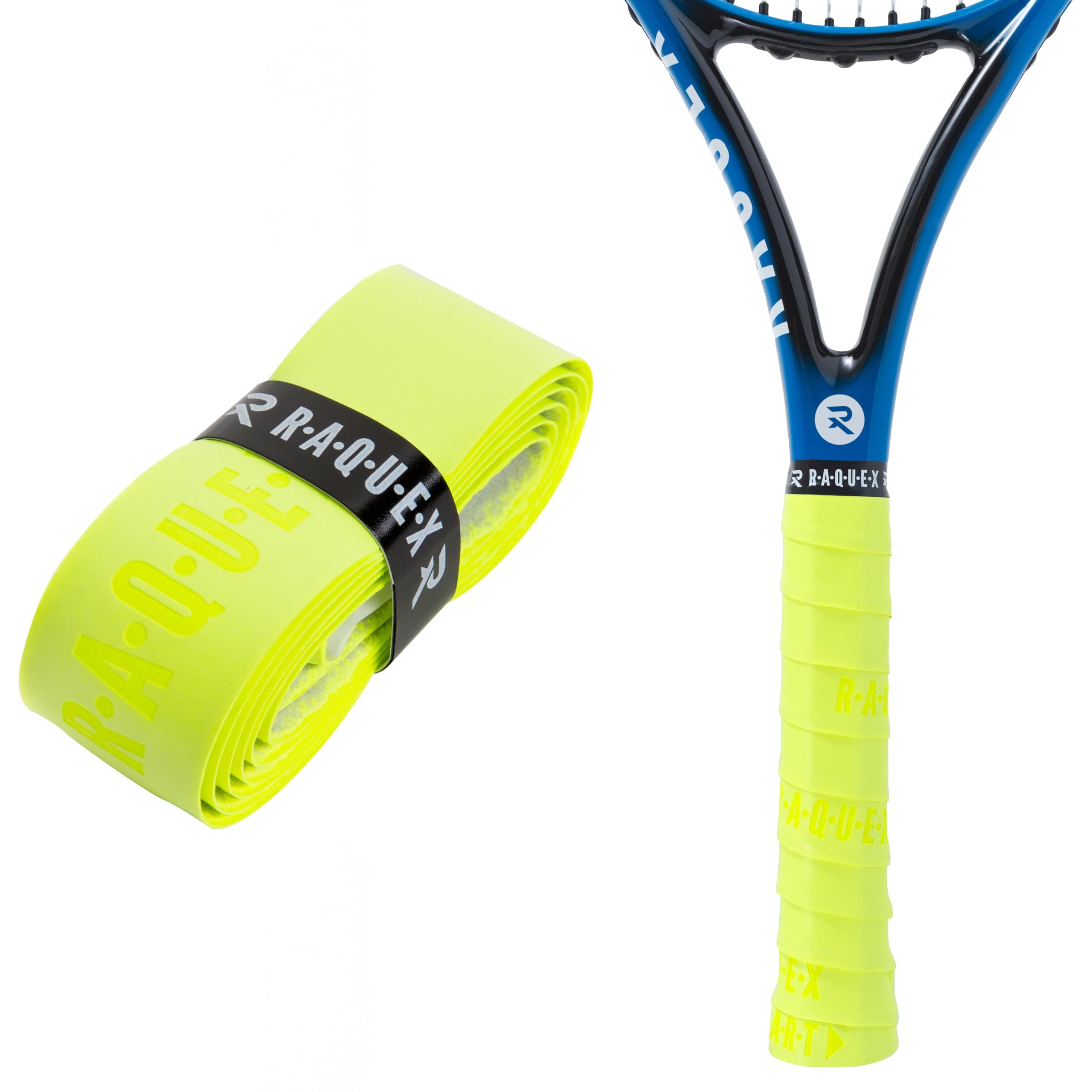 Enhance Replacement Racket Grip: Tennis Grip, Badminton, Squash Grip Tape, Padel, Pickleball. 14 Colours. Premium, Self-Adhesive Tennis Racquet Grip with Finishing Tape
