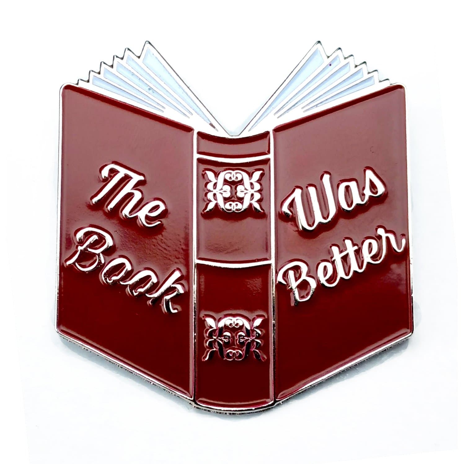 Book enamel pin - the book was better lapel pin - hat pin - enamel pins - lapel pins