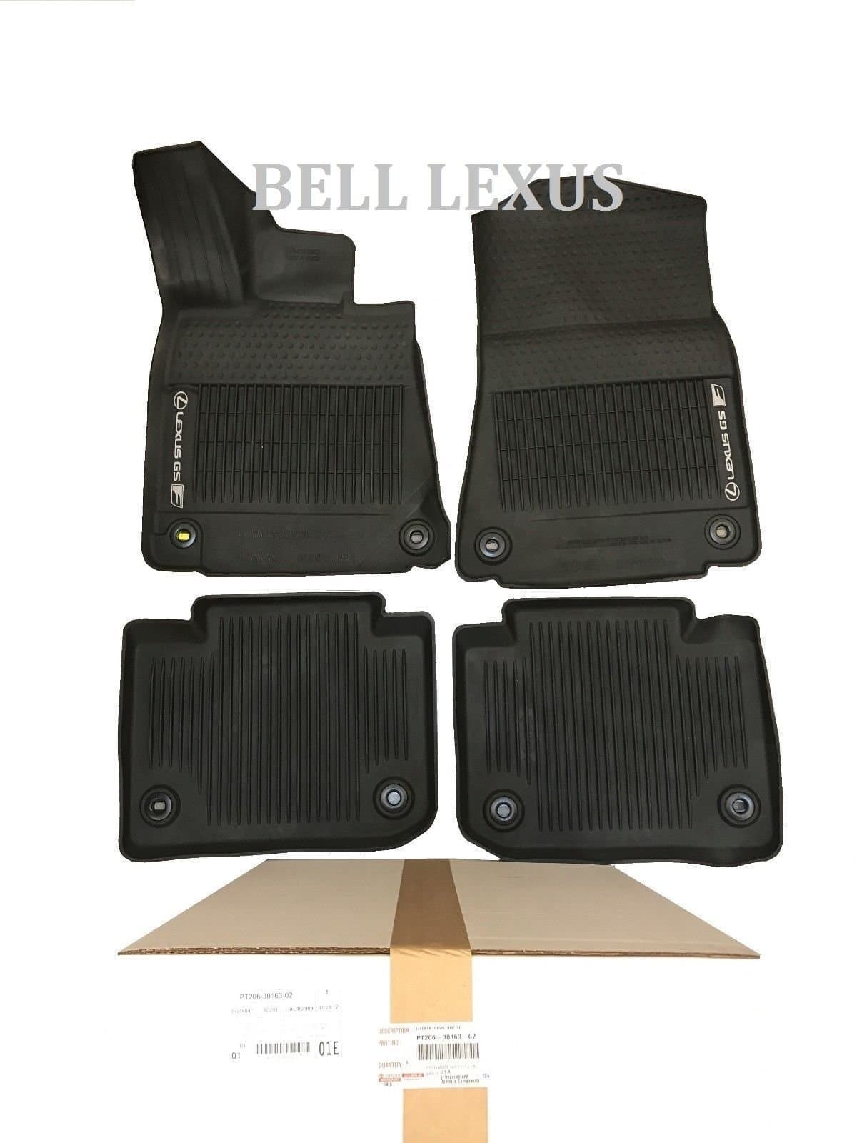 LEXUS OEM Factory All Weather Floor MAT Liner Set 2013-2017 GSF GS350 RWD Black