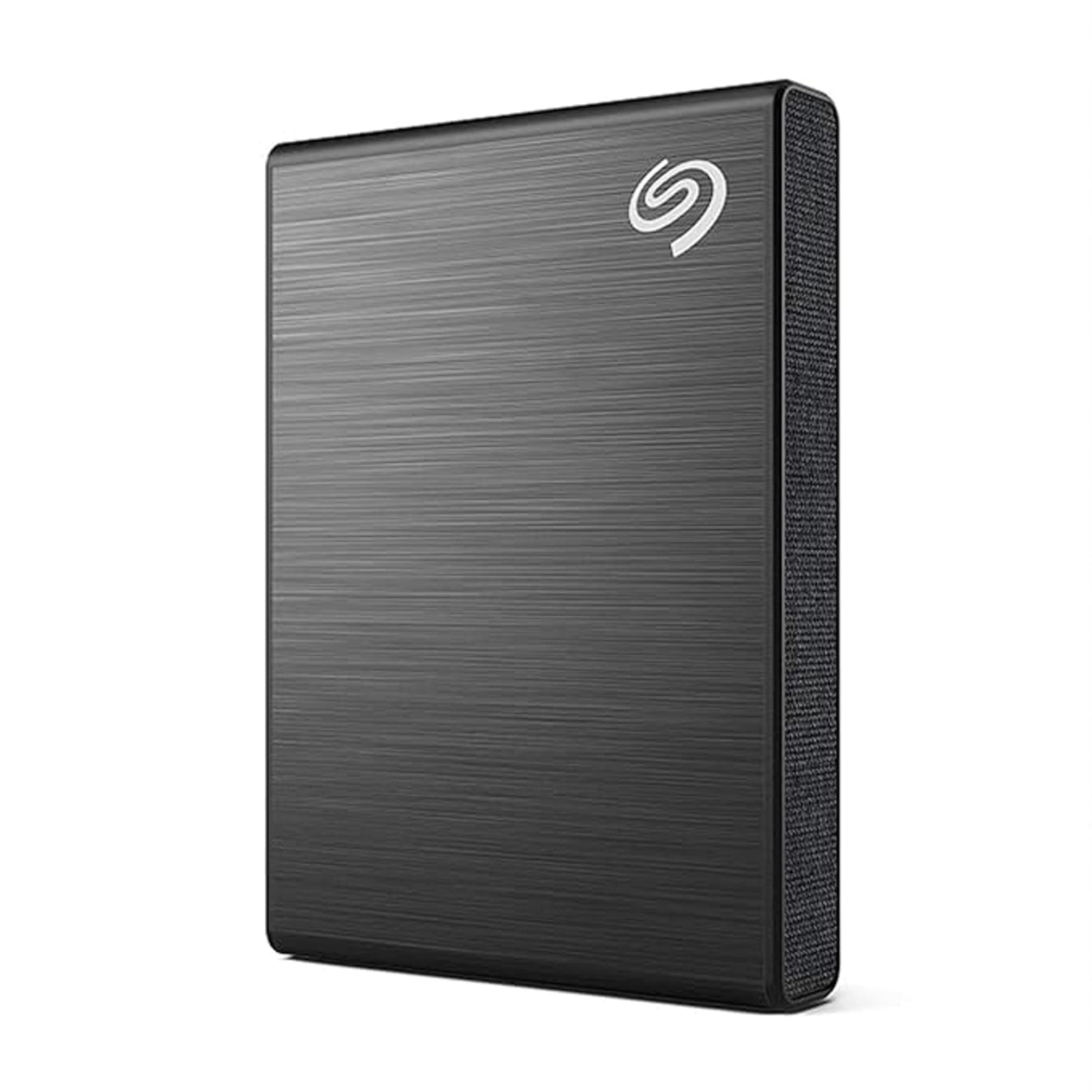 One Touch SSD 2TB External SSD Portable – Black, speeds up to 1030MB/s, 6mo Mylio Photo+ subscription, 6mo Dropbox Backup Plan​ and Rescue Services (STKG2000400)