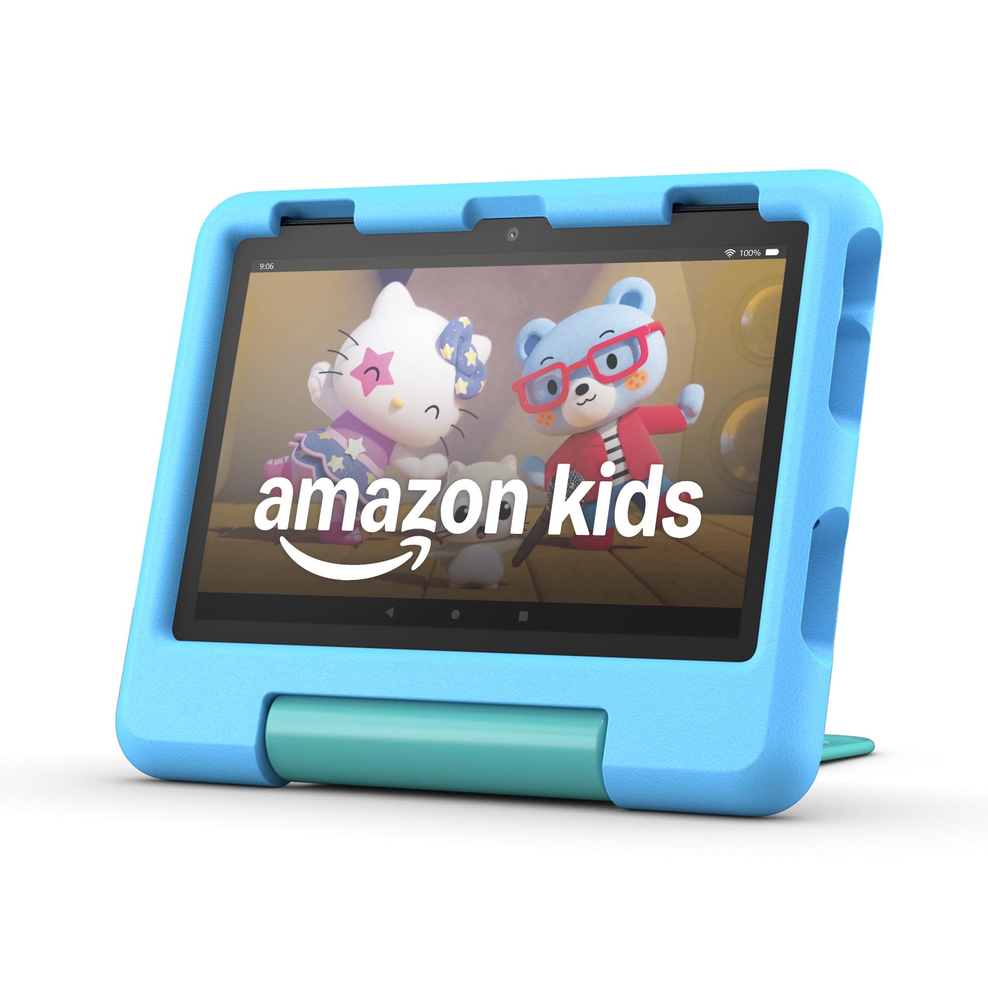 Fire HD 8 Kids tablet, ages 3-7 | 4GB memory, includes ad-free and exclusive content, parental controls and 13-hr battery, 64GB, Blue, (2024 release)