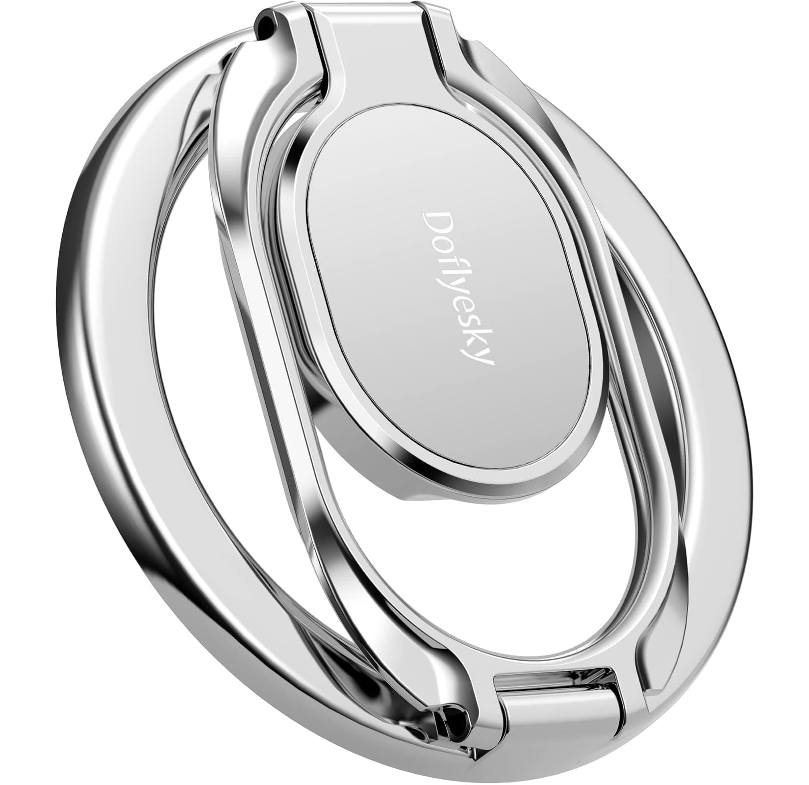 Magnetic Phone Grip Holder Kickstand, Gym Double Adjustable Finger Ring Grip, Compatible with PopSockets MagSafe Ring Removable for iPhone, Magnetic Car Mount