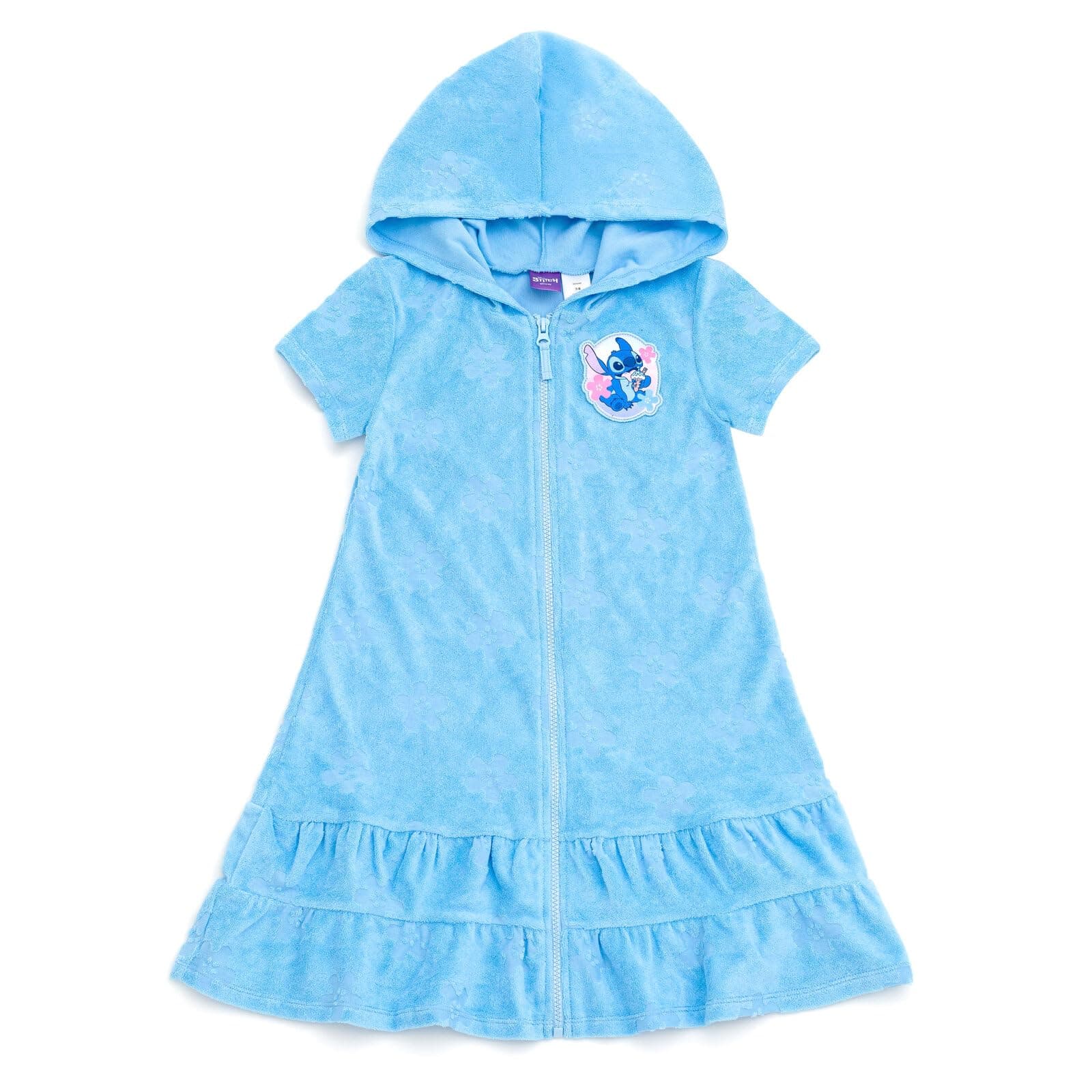 Girls Loop Terry Cloth Hooded Zip Up Swimsuit Cover-Up Infant to Big Kid Sizes (12 Months - 14-16)