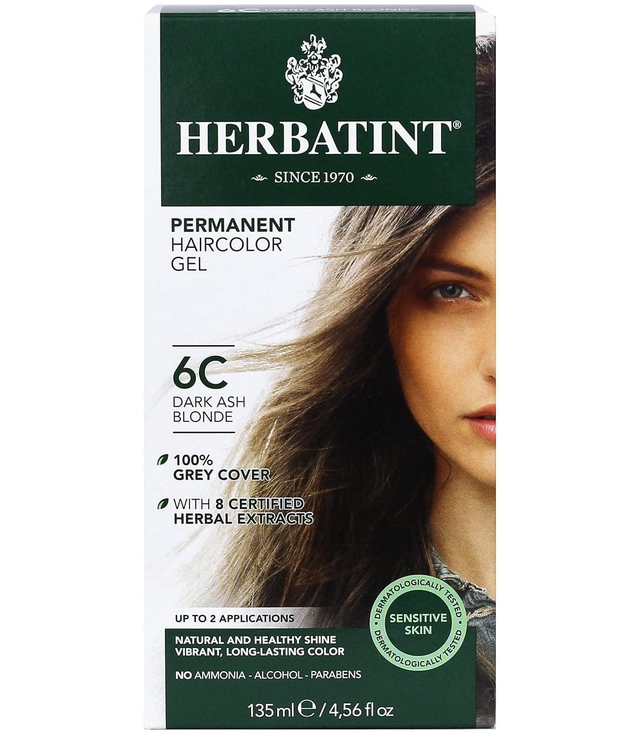 150 ml Nummer 6C Dark Ash Blonde Permanent Herbal Hair Color Gel