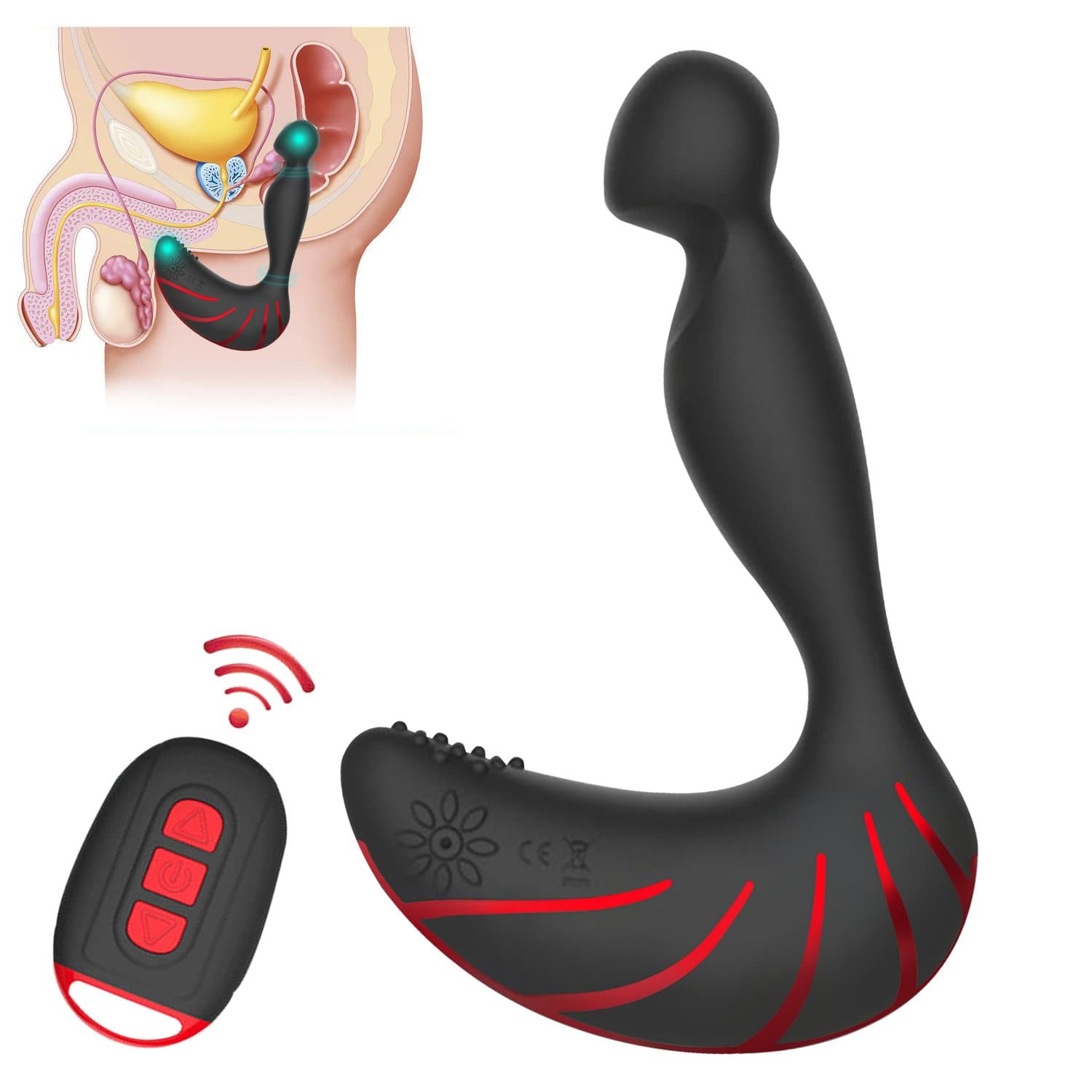 Mens Wireless Remote Control Adùllt Toy Enlarged Prostàte Supplements for Mens Portable Male Vibrating Prostàte Massger for Men Imitàtor Amàles Products Vibrarter for Man Bùllet T-Shirt
