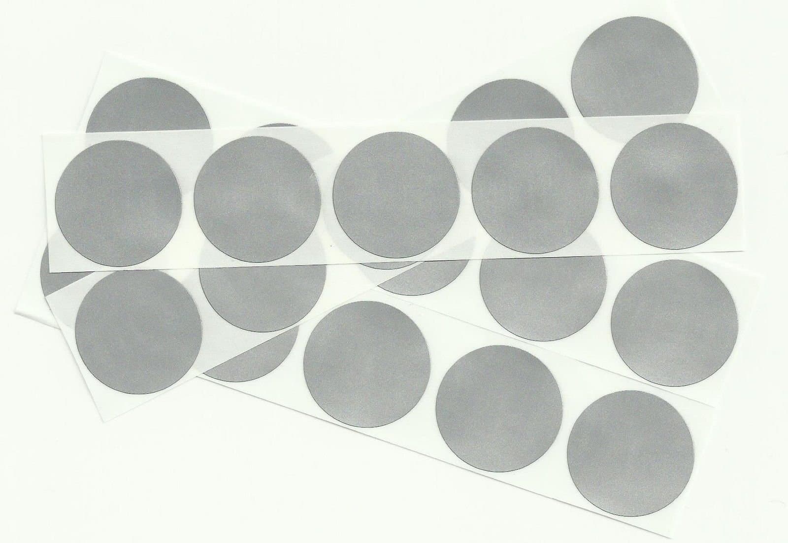 Silver/Grey 1" Round Scratch Off Stickers, Pack of 250