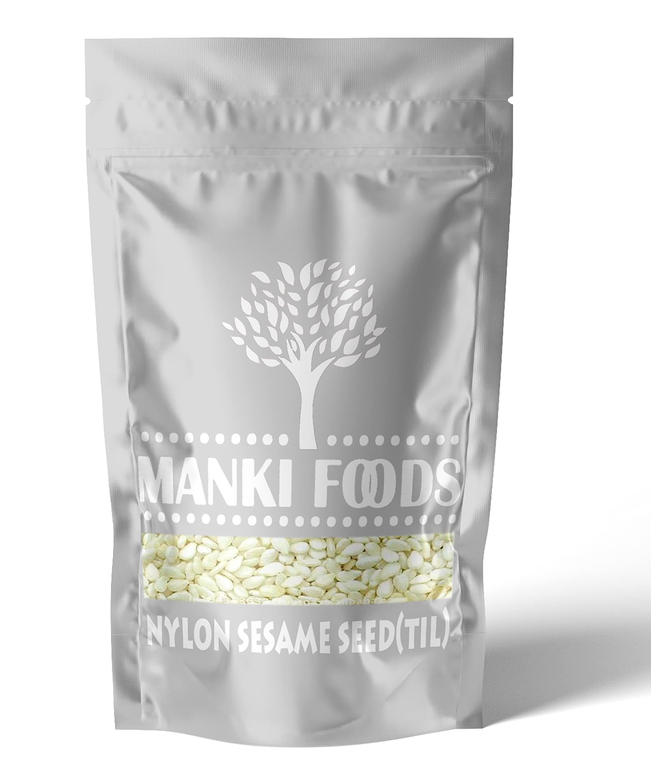 Maanki Nylon White Till/Hulled White Sesame Seed/White Sesame Seed Without Skin,250g