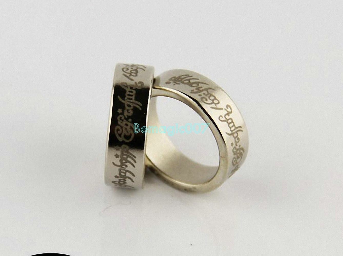 Magic Accessories 2 pcs Wizard PK Ring Silver -Engraved / Magnetic Ring (Available at 18,19,20mm)
