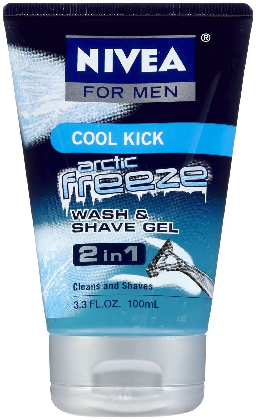 NIVEAfor Men Artic Freeze 2 in 1 Wash & Shave Gel, 3.3 oz