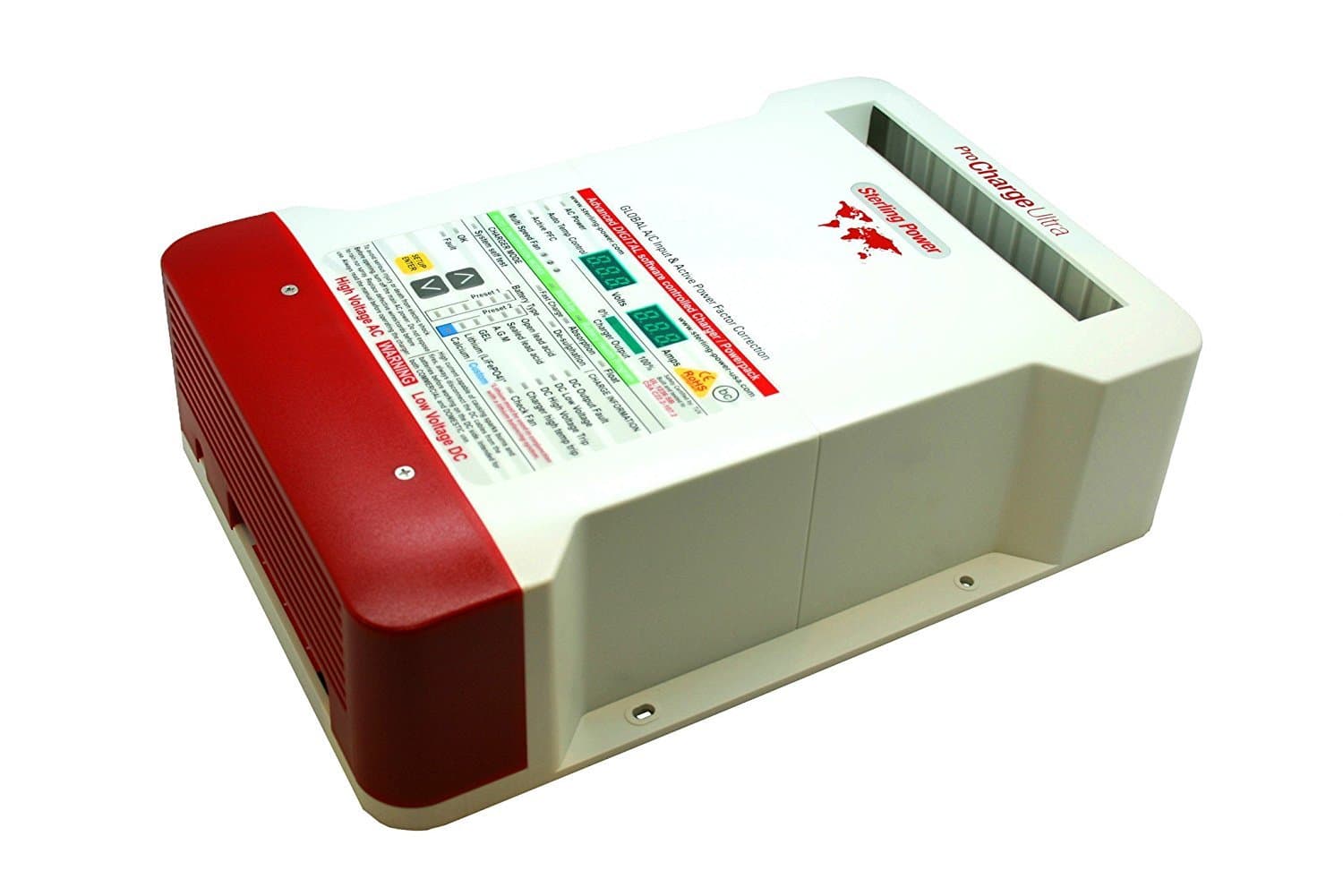 Sterling Power ProCharge Ultra On-Board 3-Bank All-Digital Marine Battery Charger - 90-270 Volt AC Input for Worldwide Usage - 4-Stage Charging to Protect Your Boat or RV Battery - 5 Year Warranty