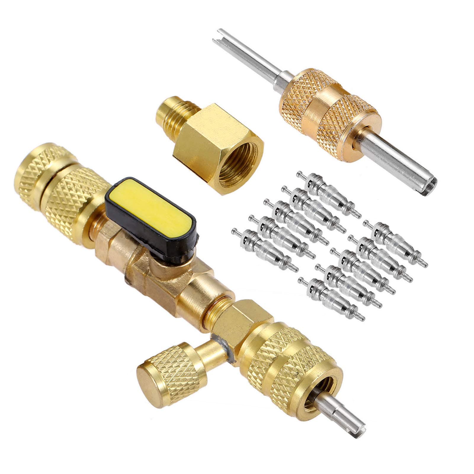 R410A R22 Valve Core Remover Installer Tool with Dual Size SAE 1/4 & 5/16 Port